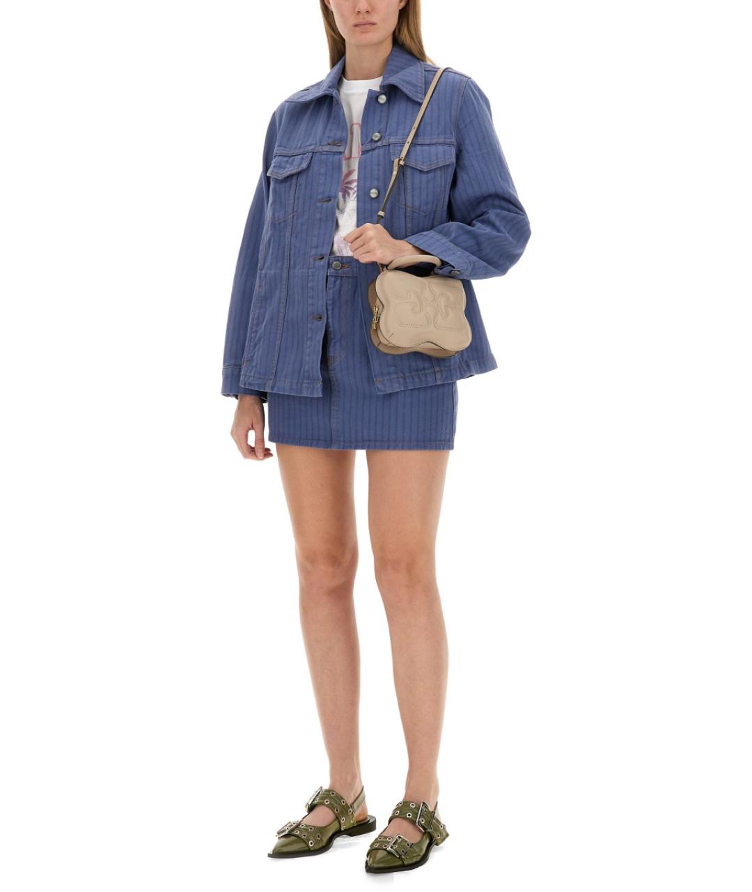 GANNI Синяя хлопковая куртка, фото 3