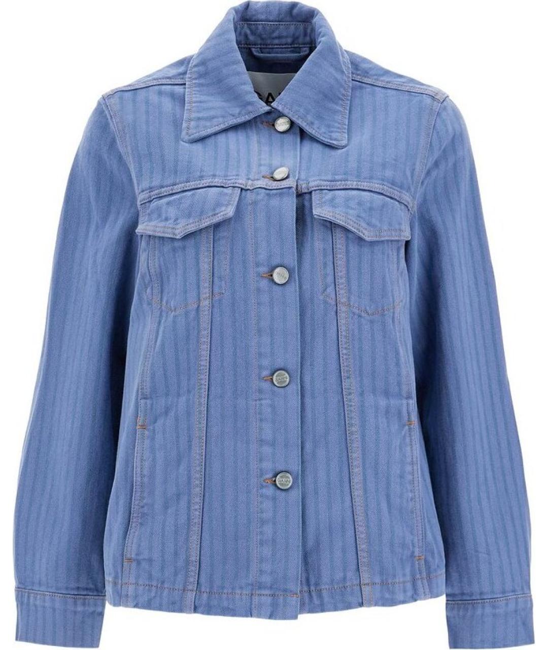 GANNI Синяя хлопковая куртка, фото 1