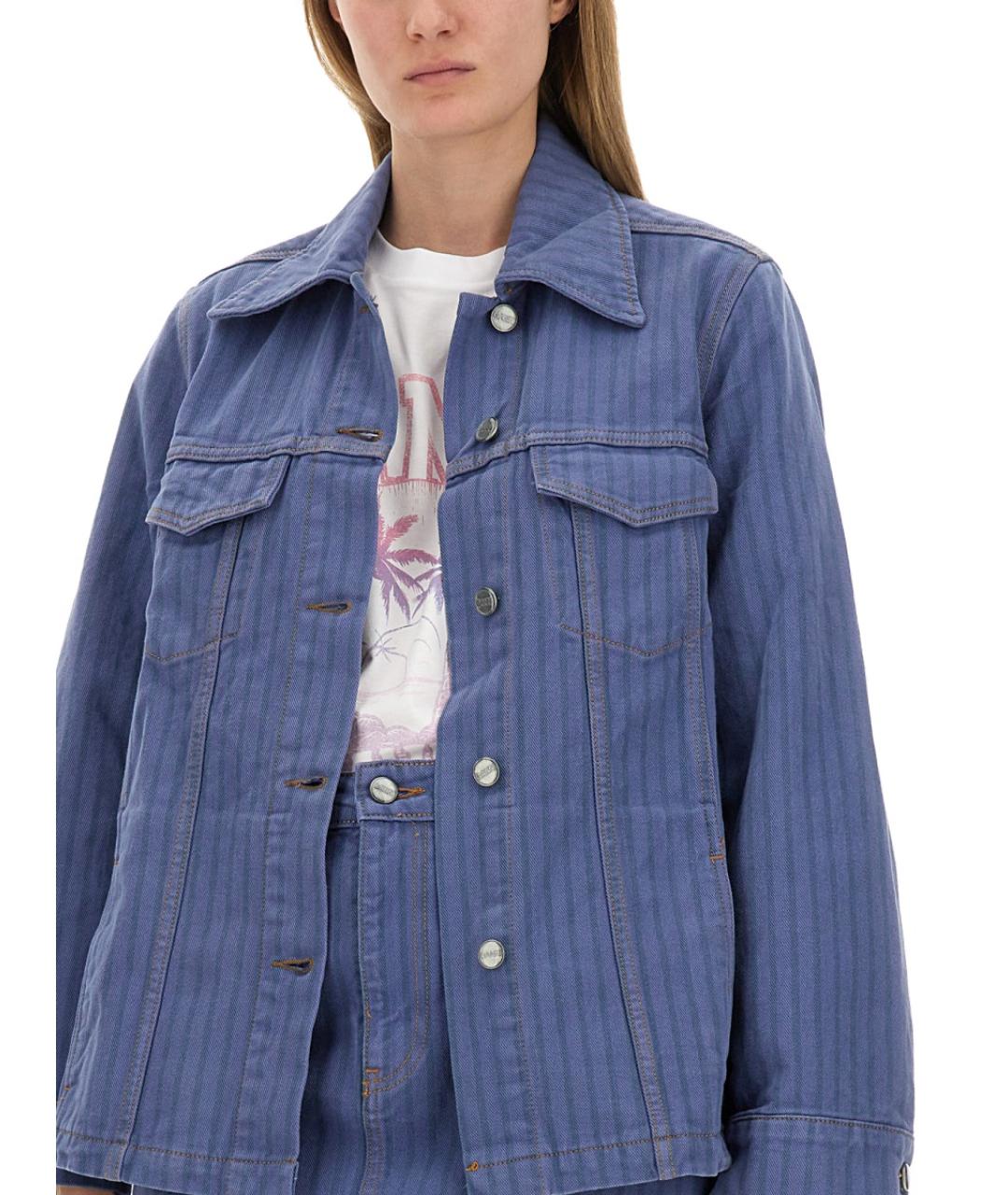 GANNI Синяя хлопковая куртка, фото 5