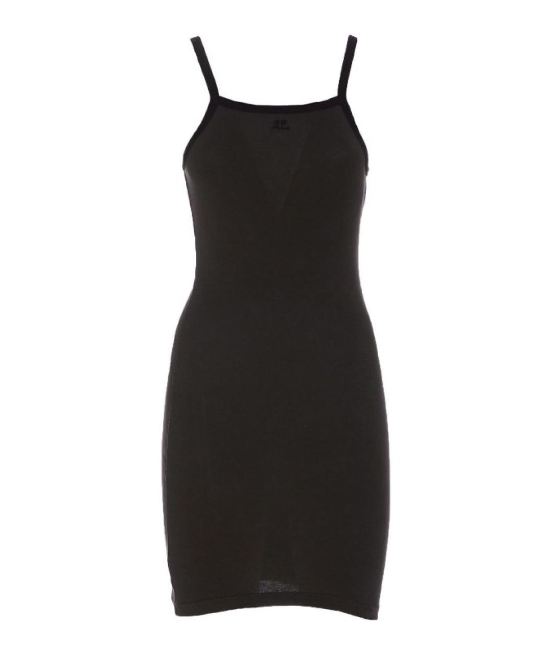 COURREGES Черное хлопковое повседневное платье, фото 1