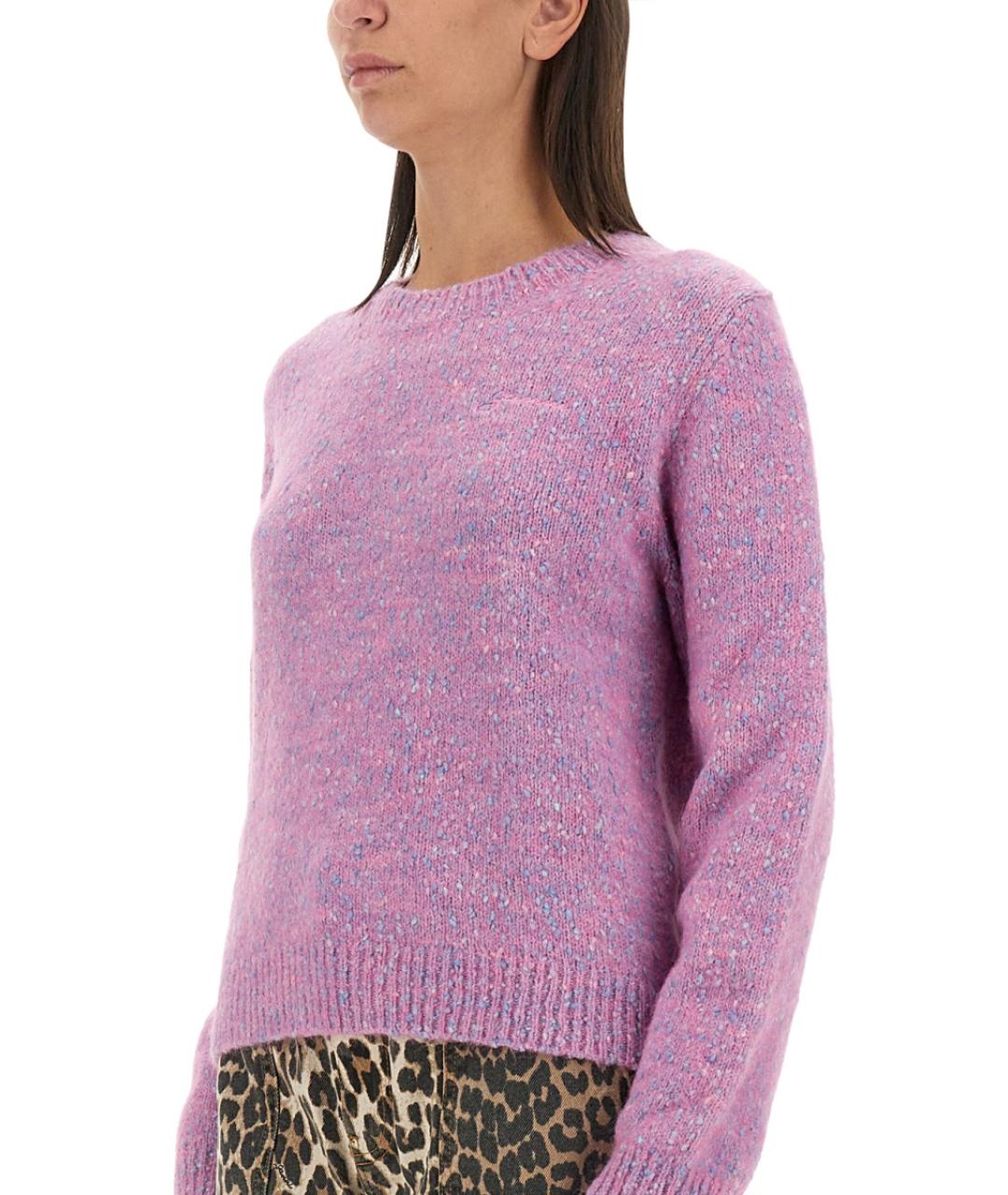 GANNI Розовый хлопковый джемпер / свитер, фото 4