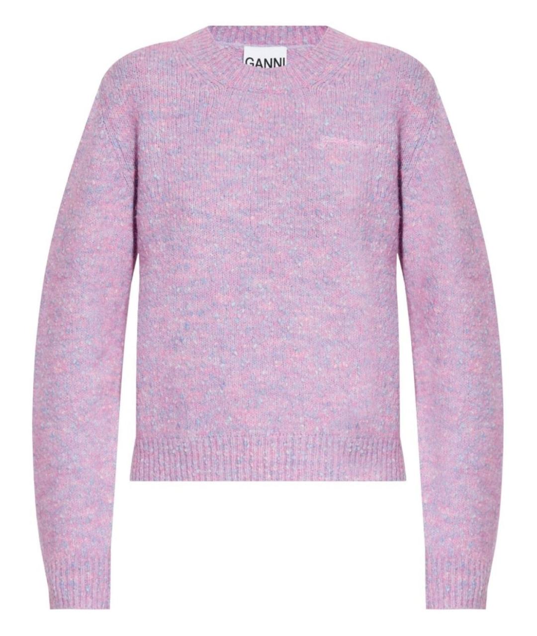 GANNI Розовый хлопковый джемпер / свитер, фото 1