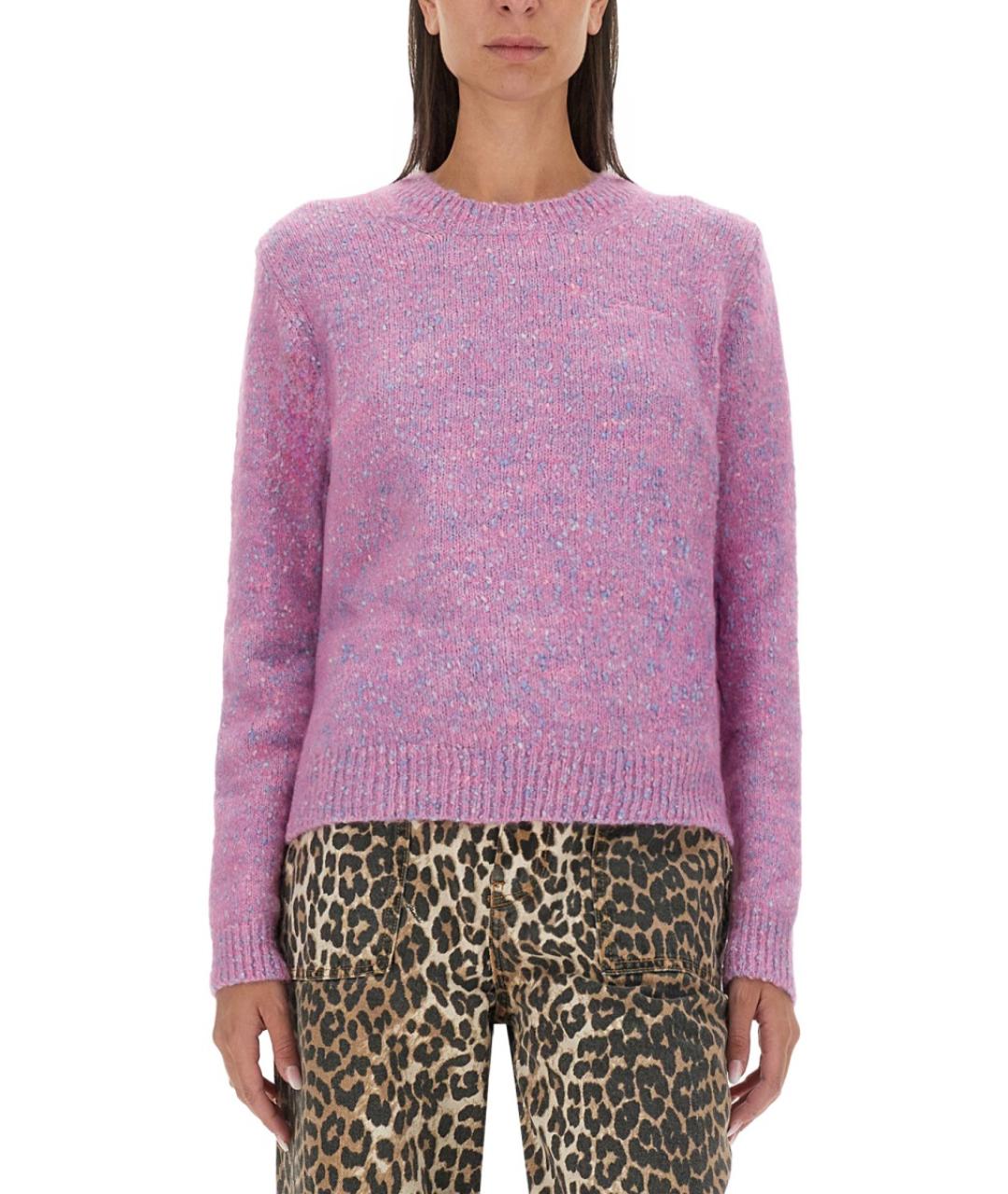 GANNI Розовый хлопковый джемпер / свитер, фото 2