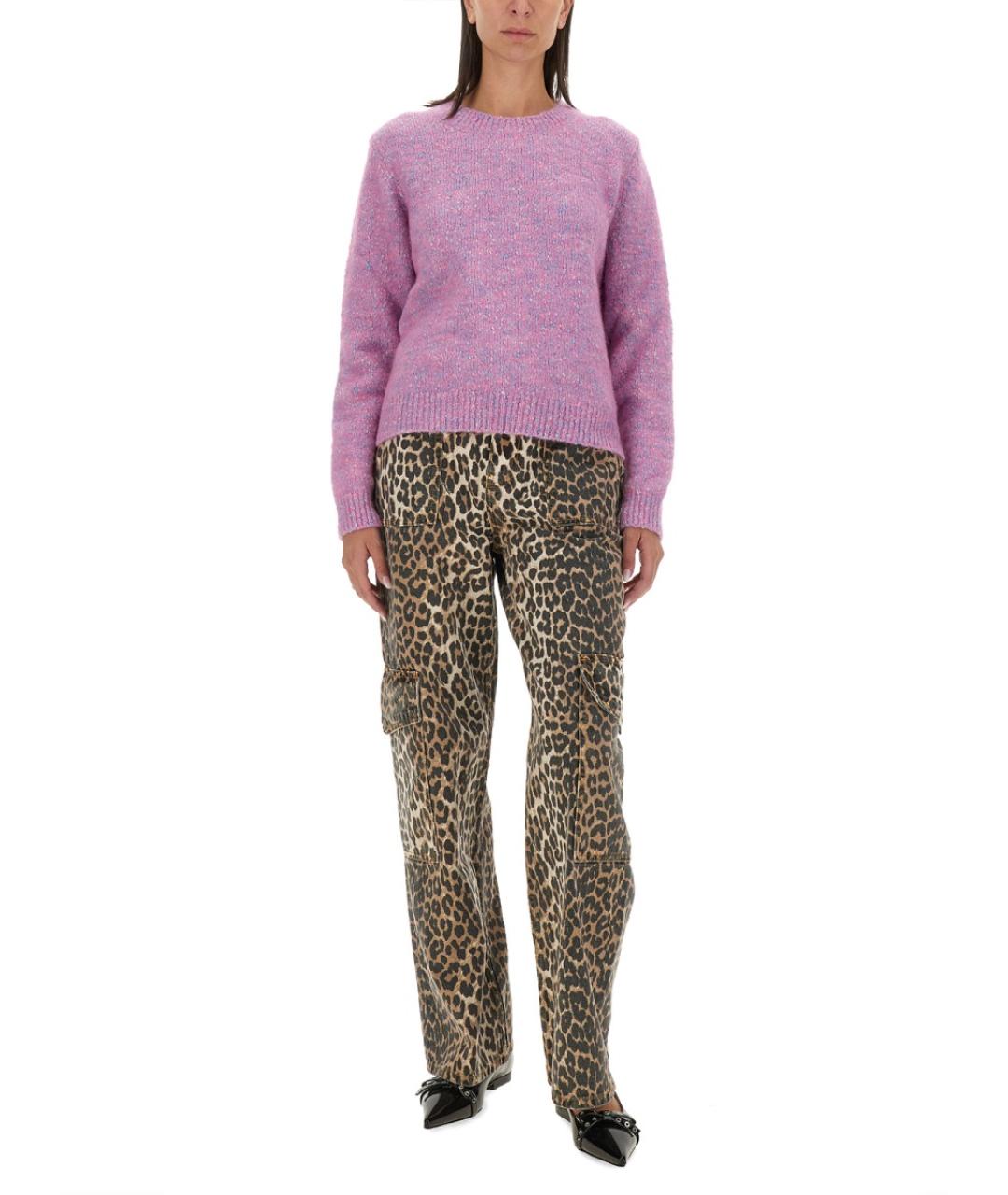 GANNI Розовый хлопковый джемпер / свитер, фото 3