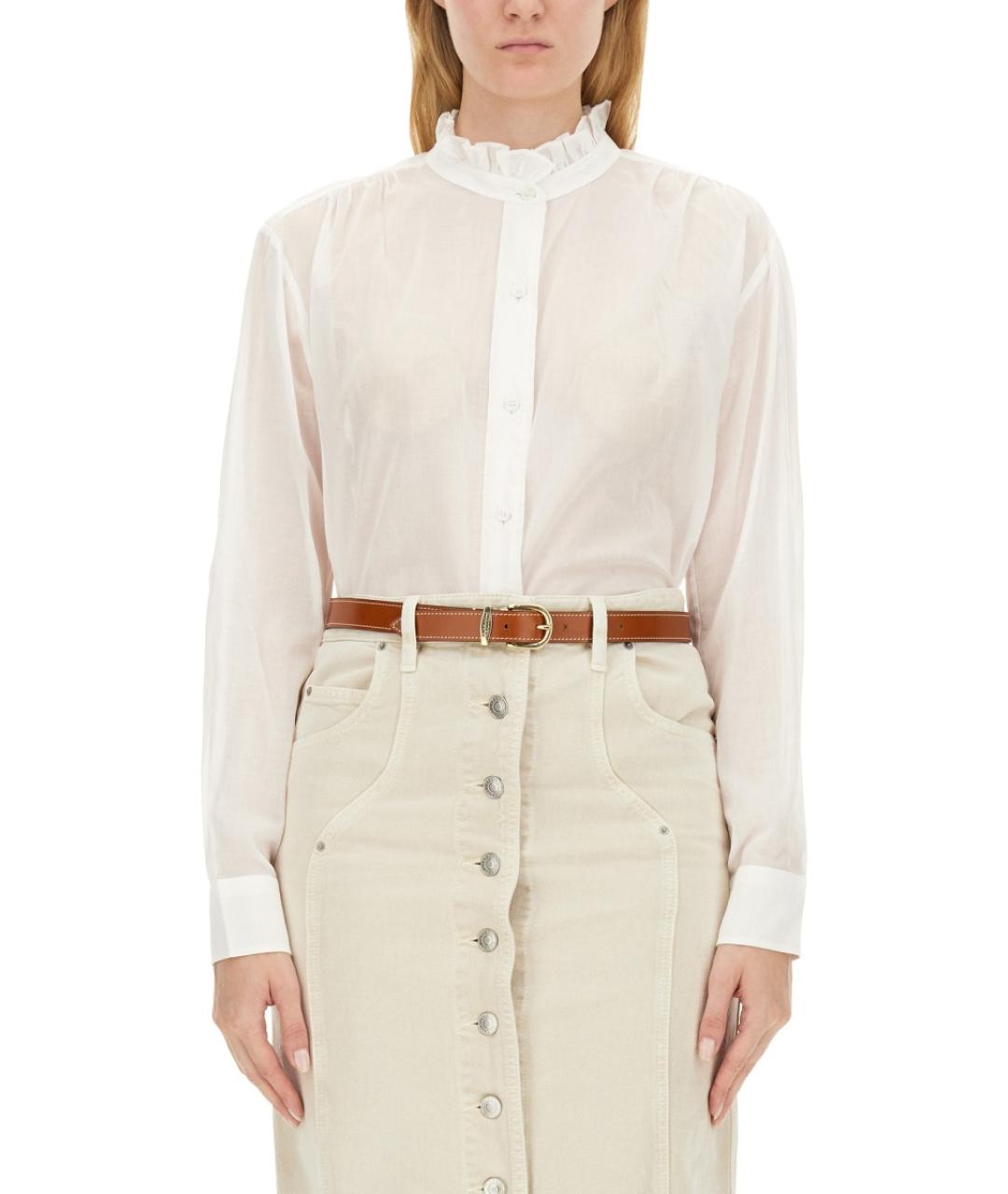 ISABEL MARANT ETOILE Белая хлопковая рубашка, фото 2