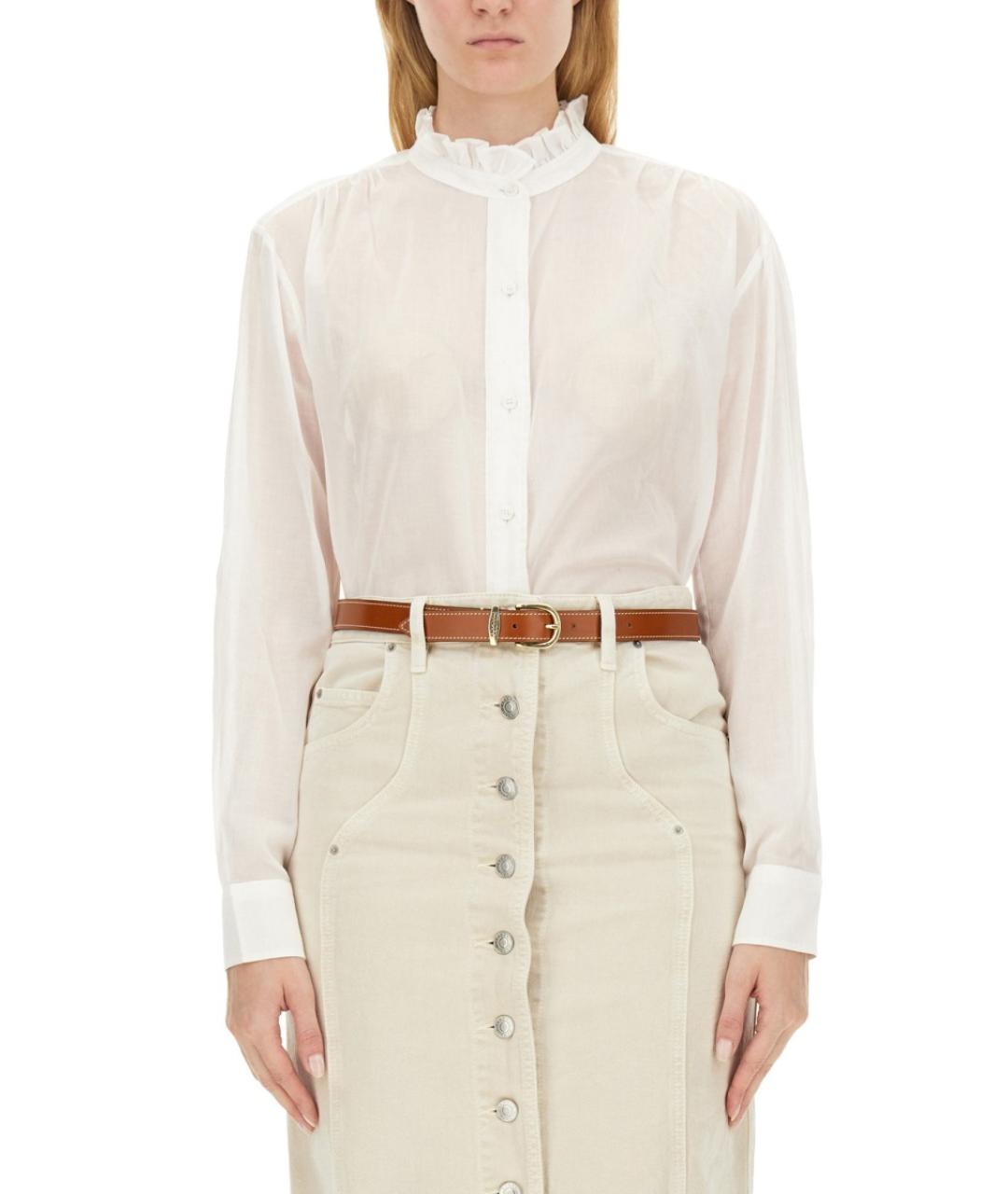 ISABEL MARANT ETOILE Белая хлопковая рубашка, фото 3