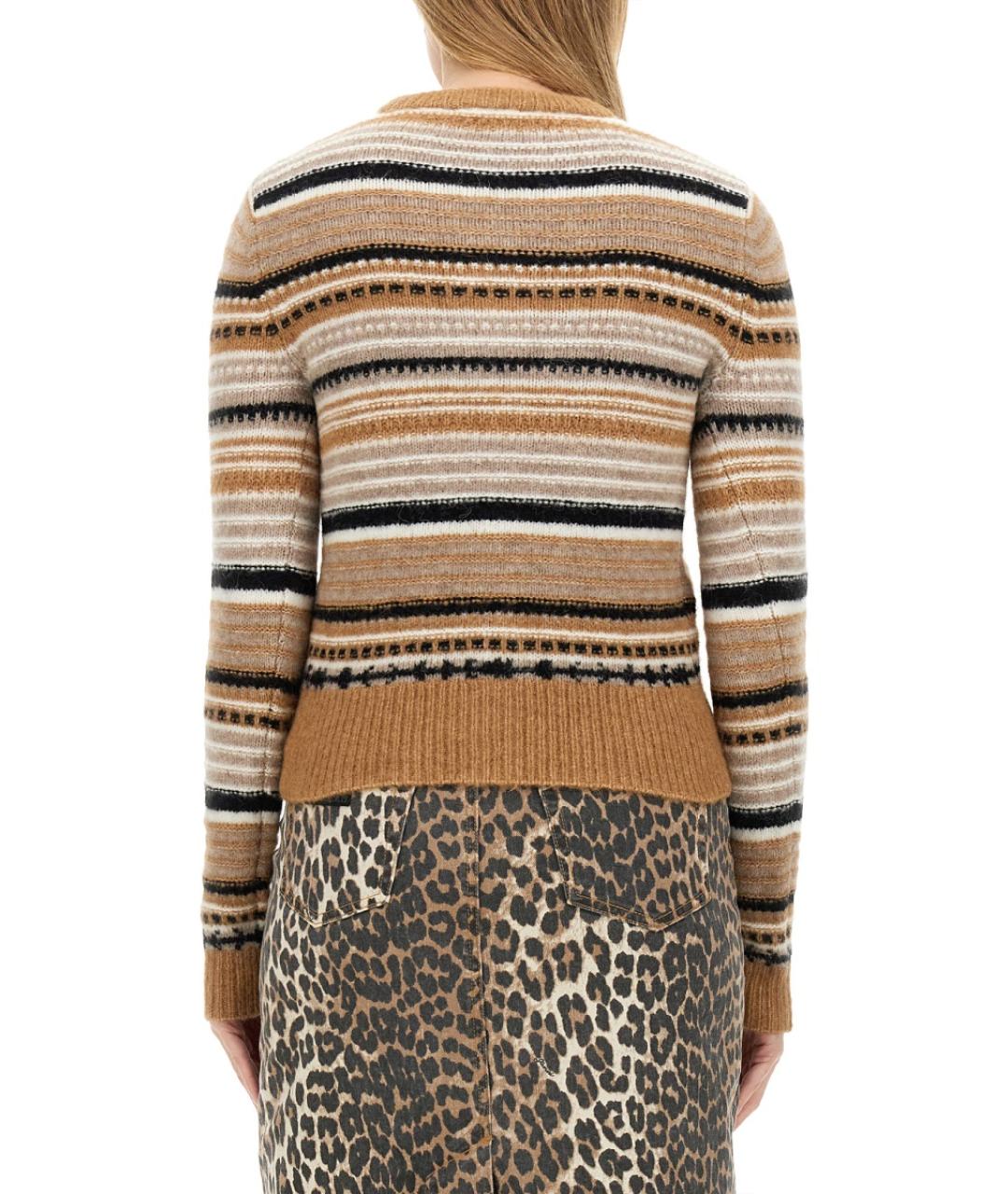 GANNI Бежевый шерстяной кардиган, фото 4