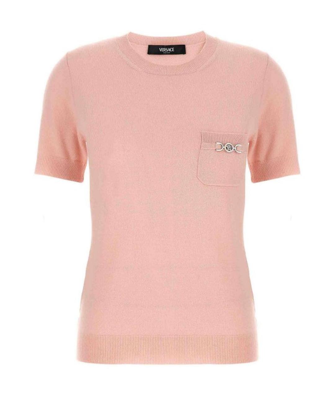 VERSACE Розовый шерстяной джемпер / свитер, фото 1