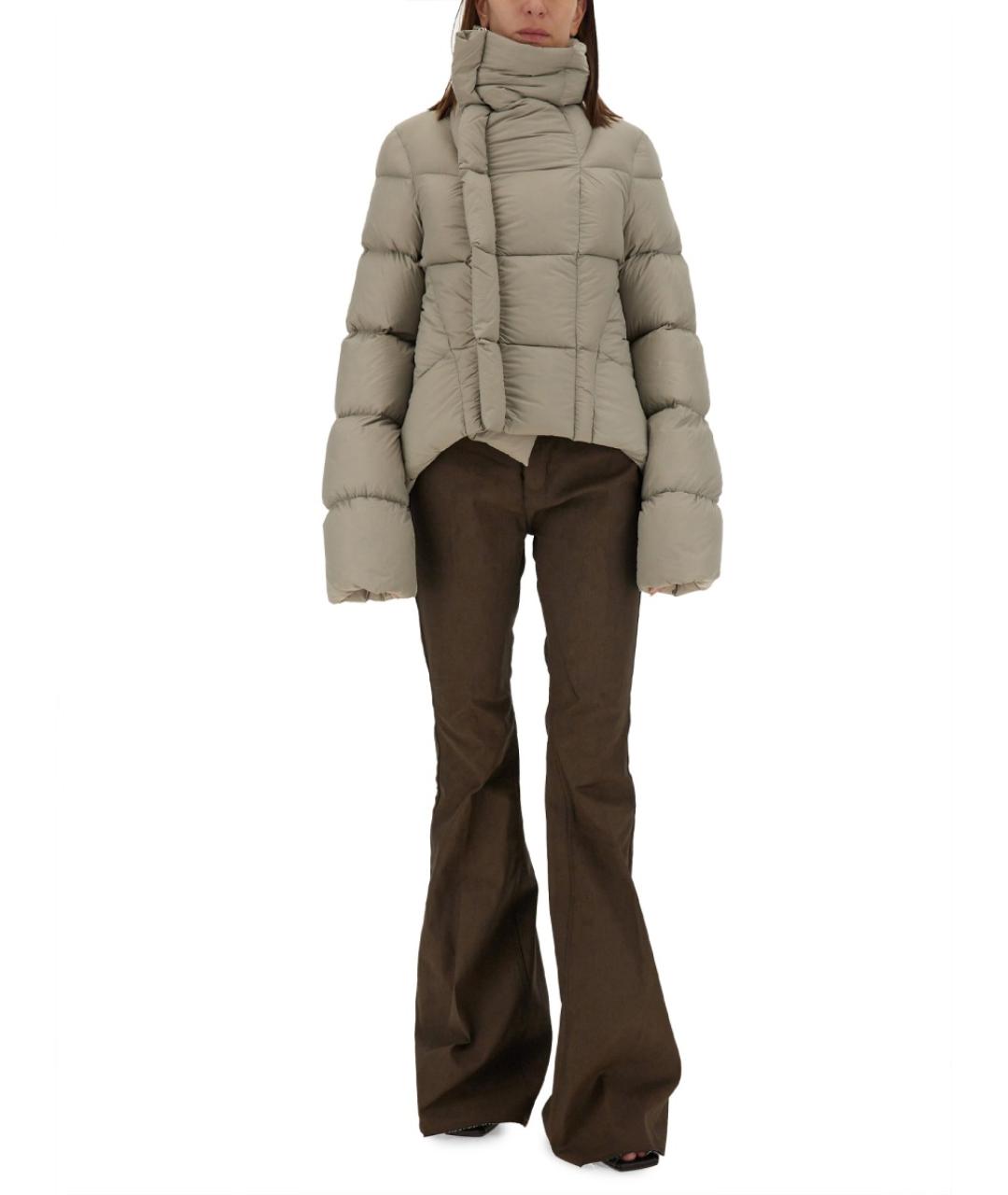 RICK OWENS Коричневые хлопковые прямые джинсы, фото 3