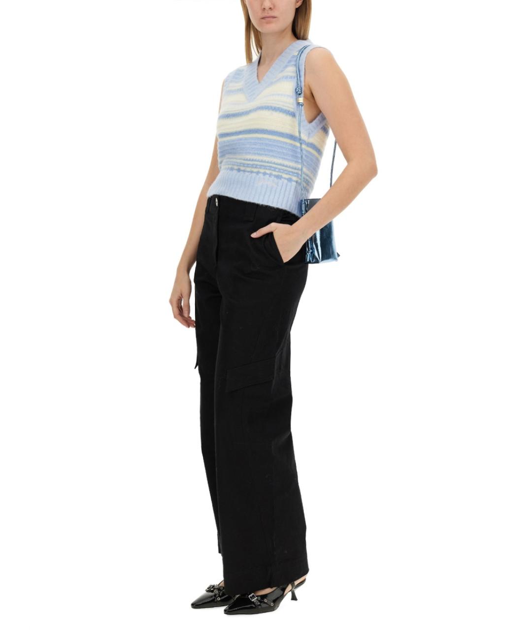 GANNI Голубая атласная жилетка, фото 2