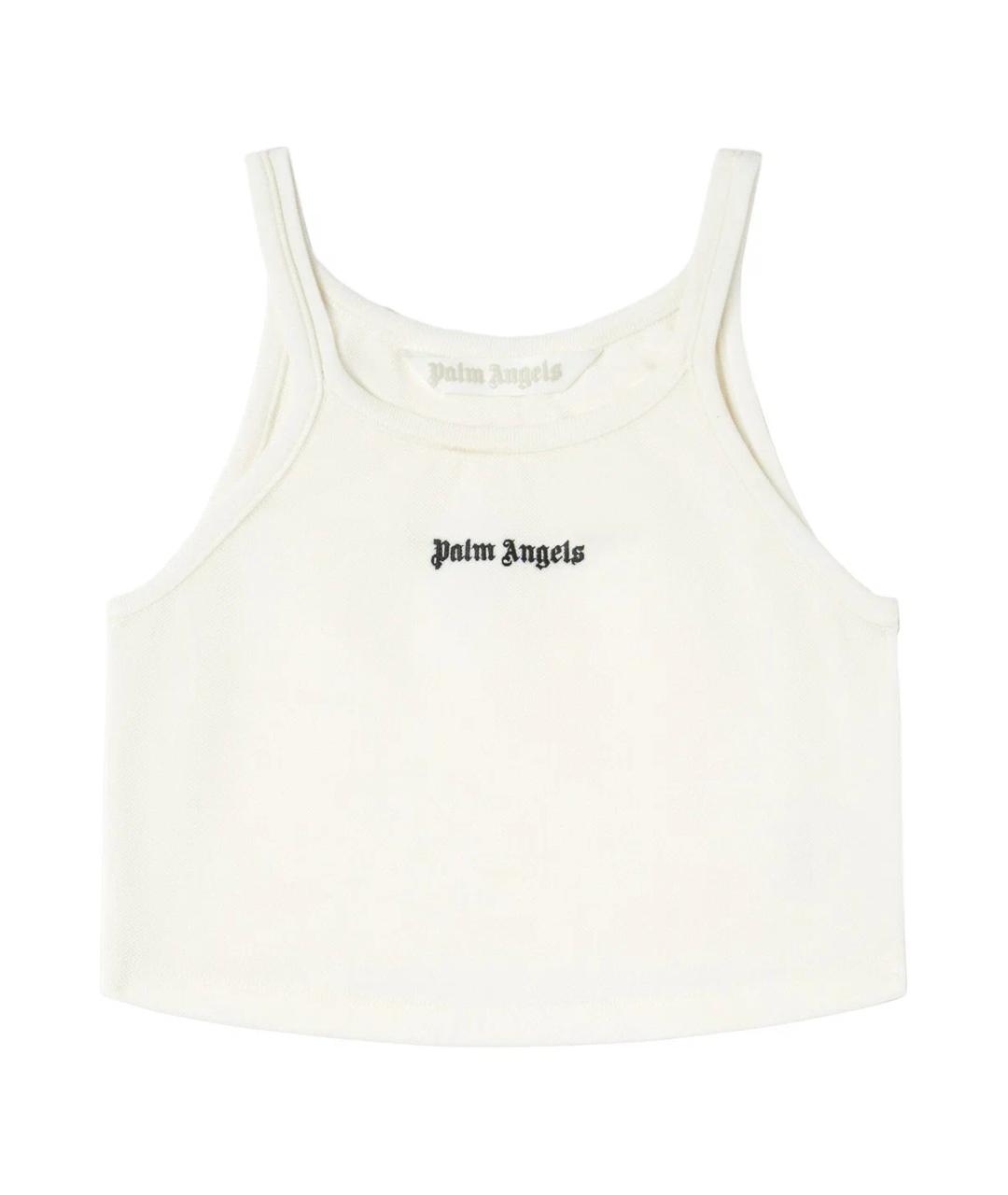 PALM ANGELS Белая хлопковая майка, фото 1