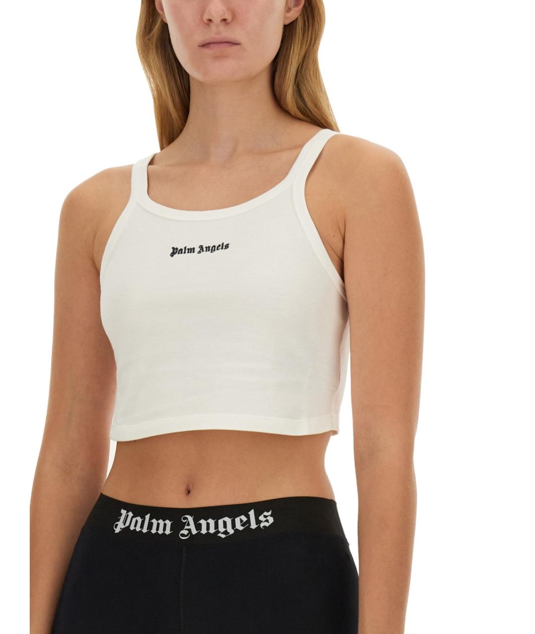 PALM ANGELS Белая хлопковая майка, фото 5
