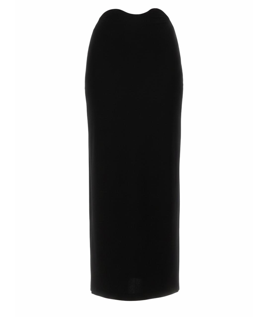 STAUD Черная вискозная юбка макси, фото 1