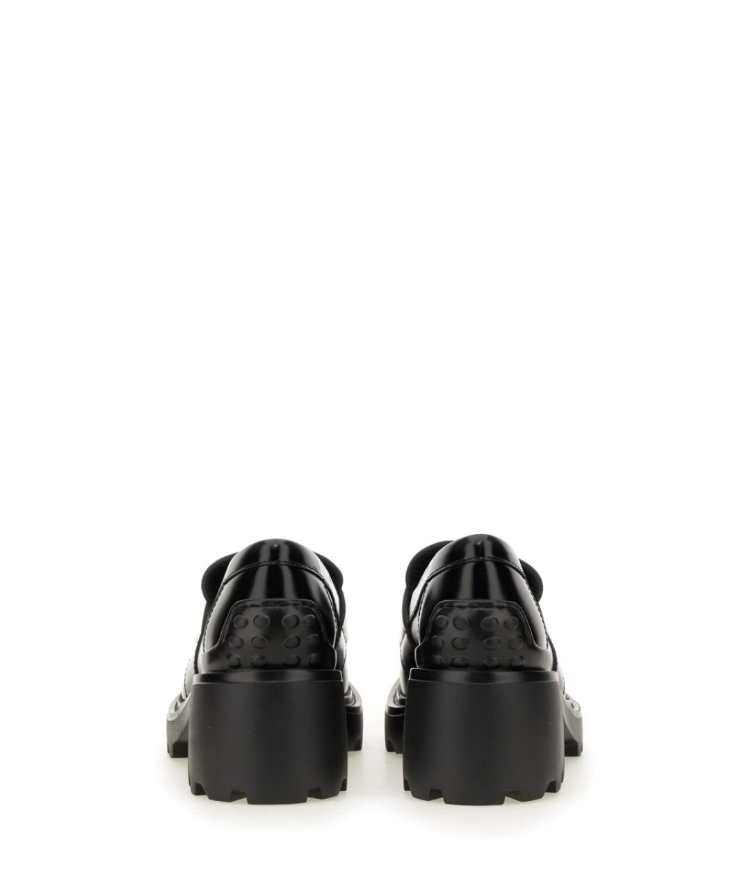 TOD'S Черные кожаные лоферы, фото 4