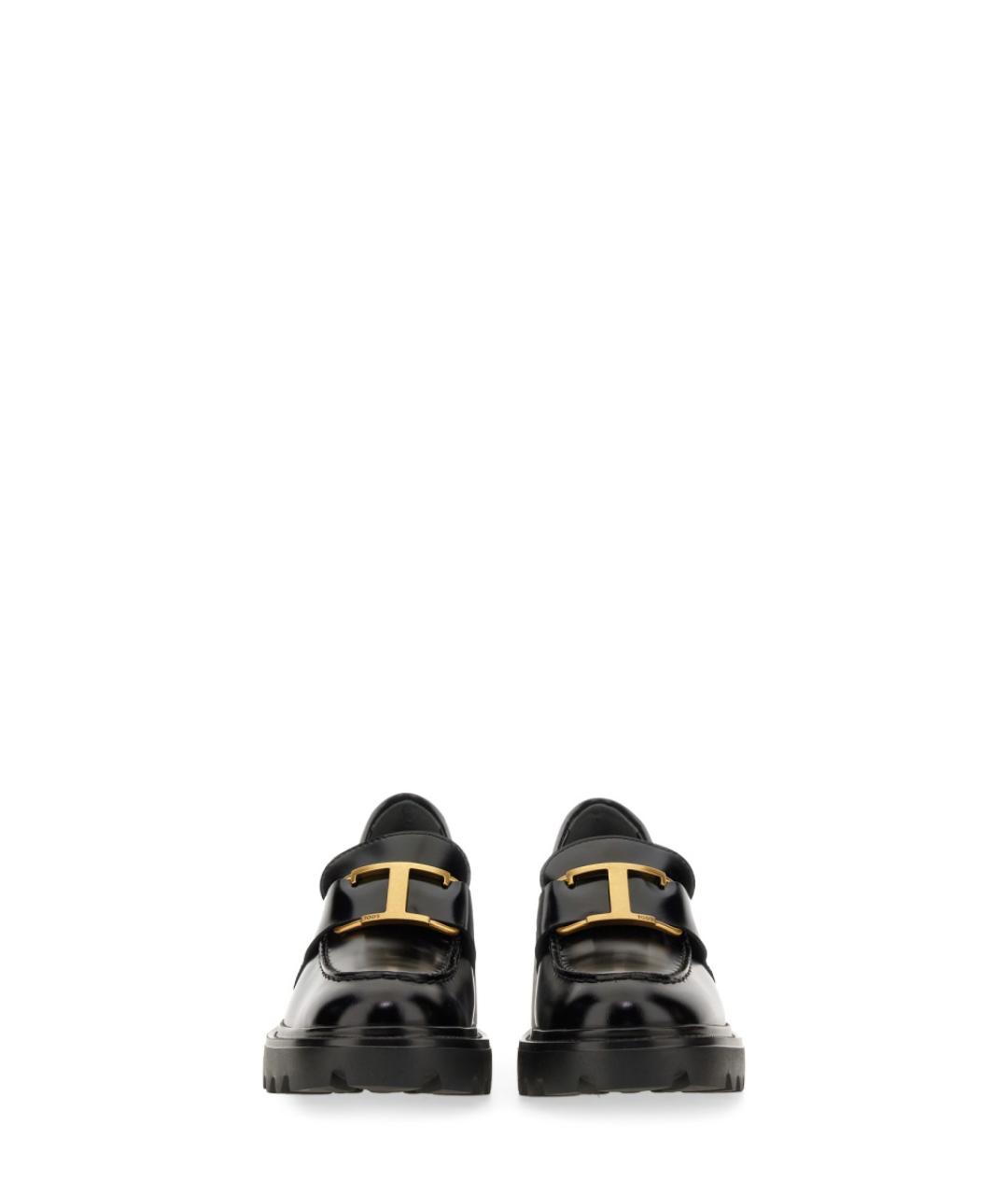 TOD'S Черные кожаные лоферы, фото 3