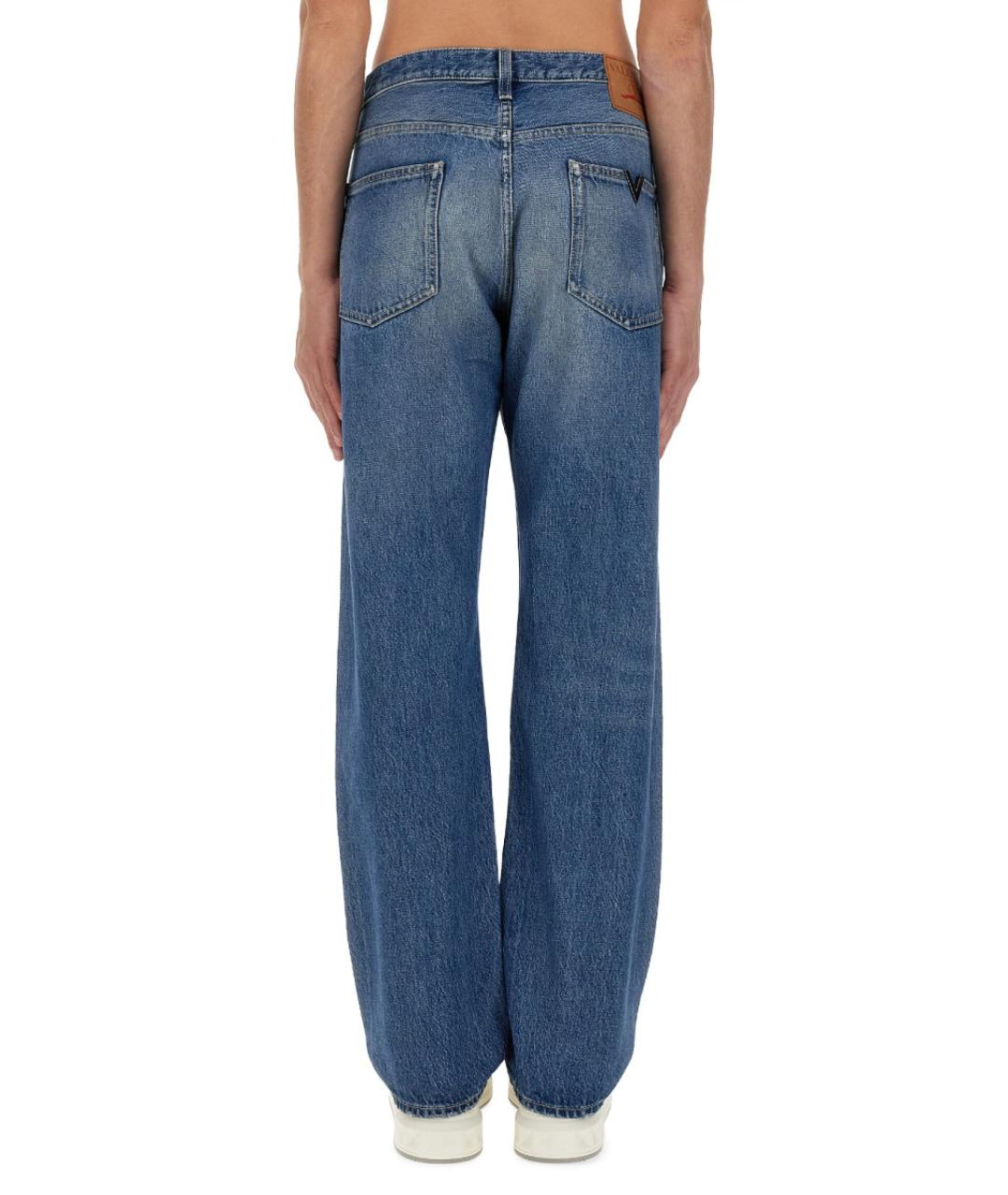 VALENTINO Синие хлопковые прямые джинсы, фото 4