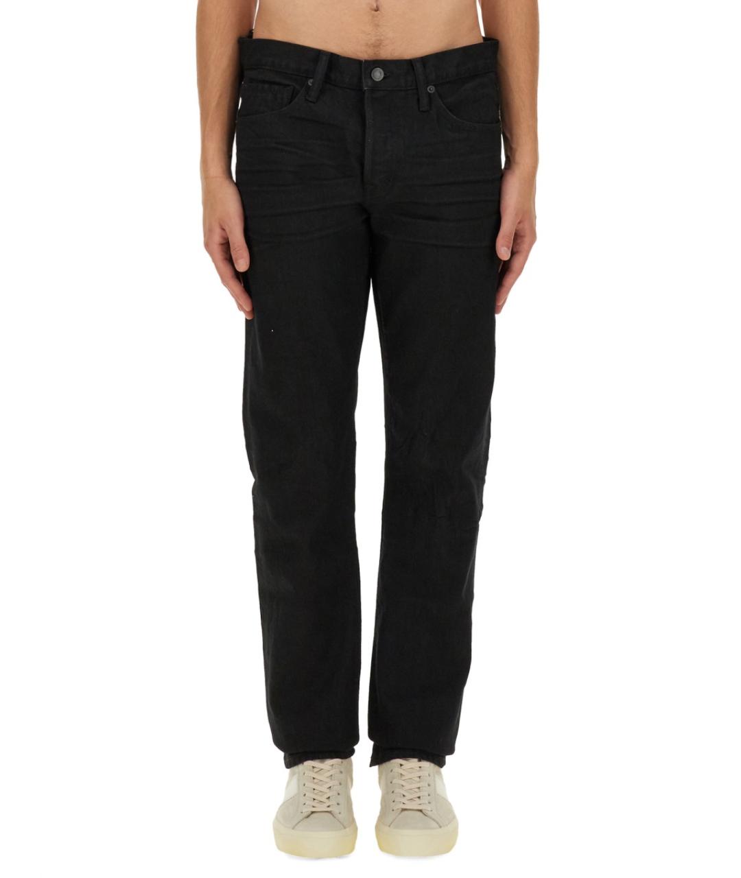 TOM FORD Синие хлопковые прямые джинсы, фото 5