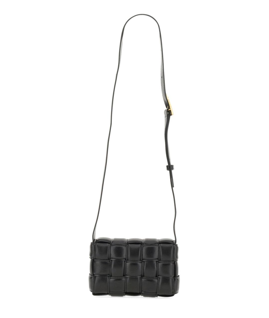 BOTTEGA VENETA Черная кожаная сумка через плечо, фото 2