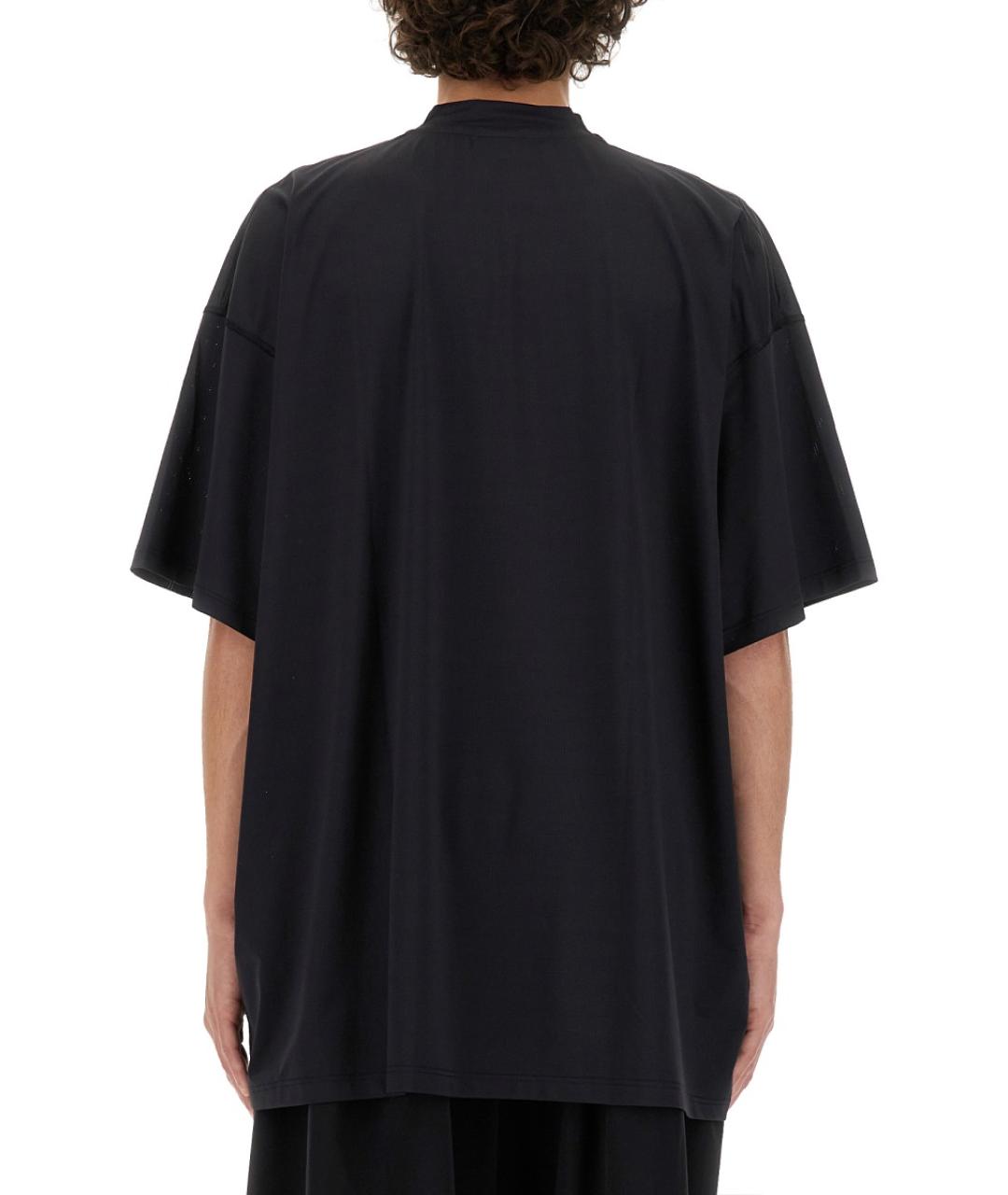 BALENCIAGA Черная синтетическая футболка, фото 3