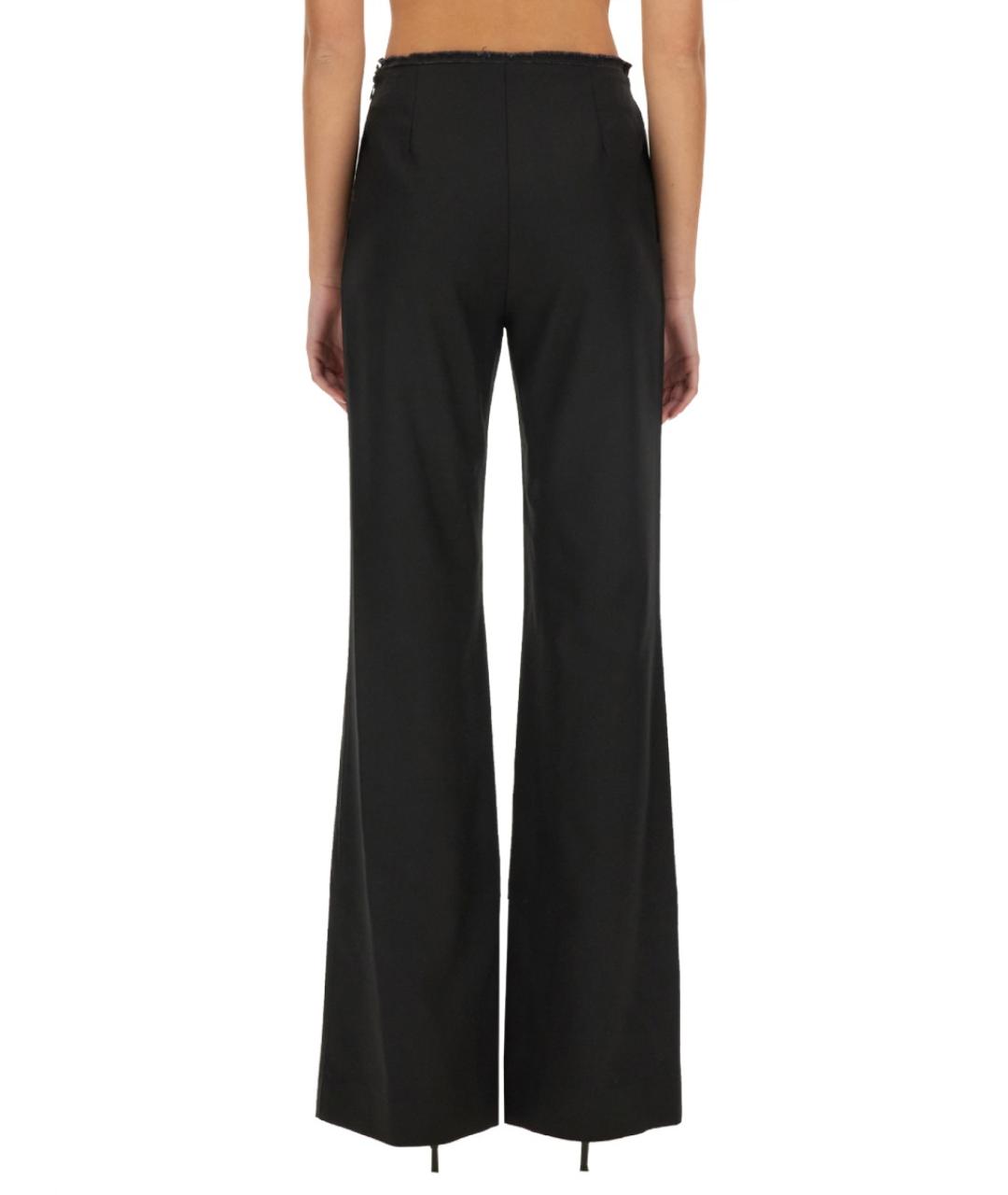 DIESEL Черные полиэстеровые прямые брюки, фото 3