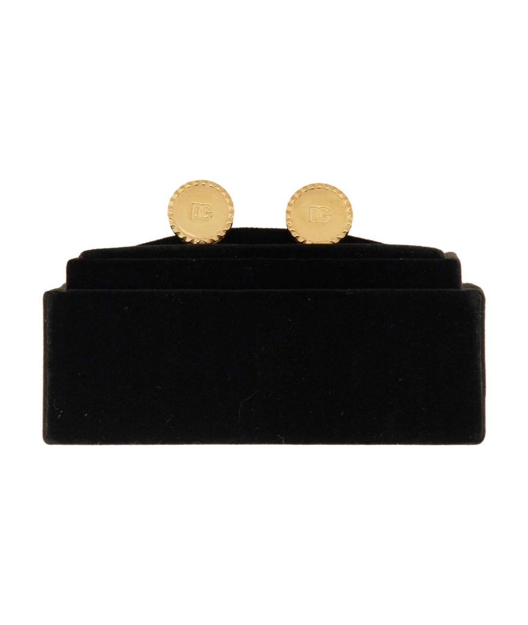 DOLCE&GABBANA Золотые латунные запонки, фото 4