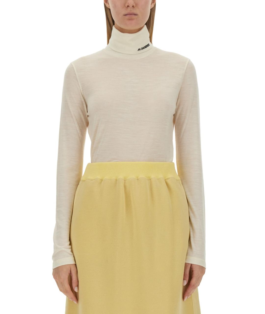 JIL SANDER Белый полиэстеровый джемпер / свитер, фото 2