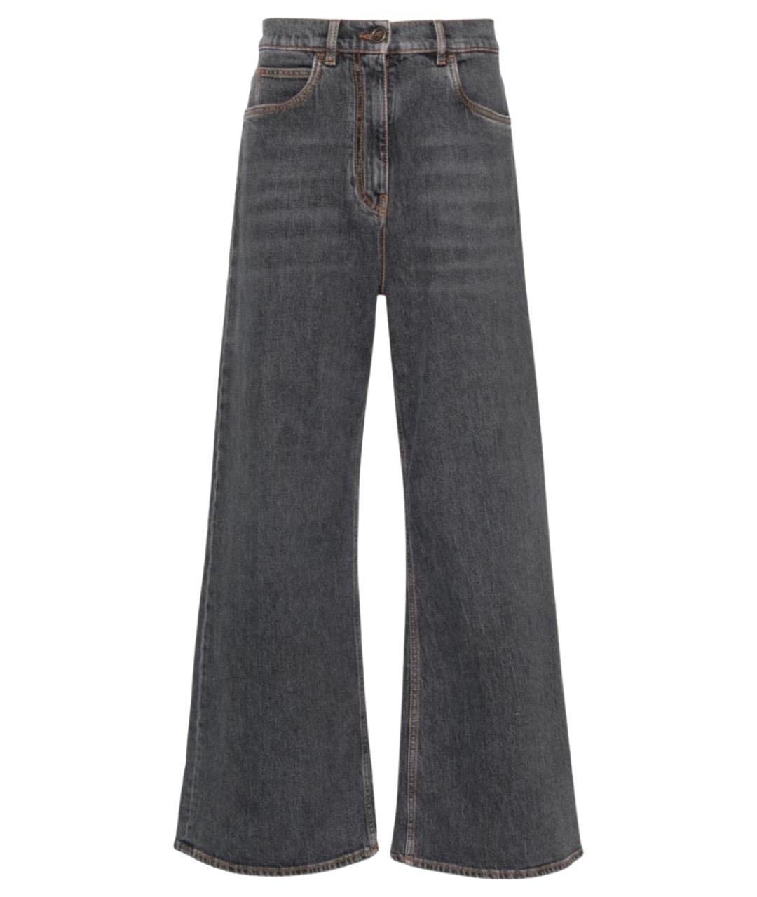 ETRO Серые хлопковые прямые джинсы, фото 1