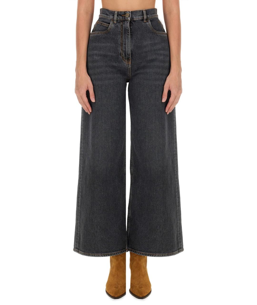 ETRO Серые хлопковые прямые джинсы, фото 3