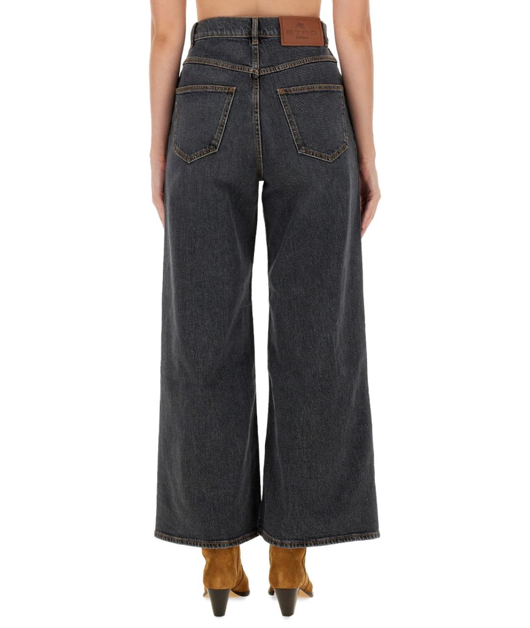 ETRO Серые хлопковые прямые джинсы, фото 4