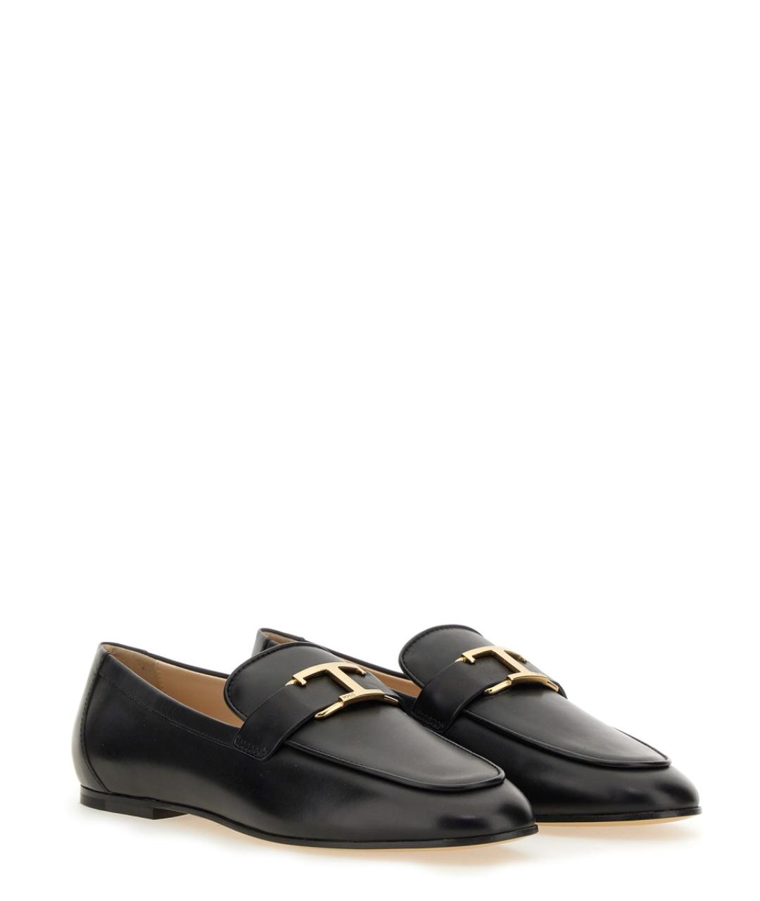 TOD'S Черные кожаные лоферы, фото 2