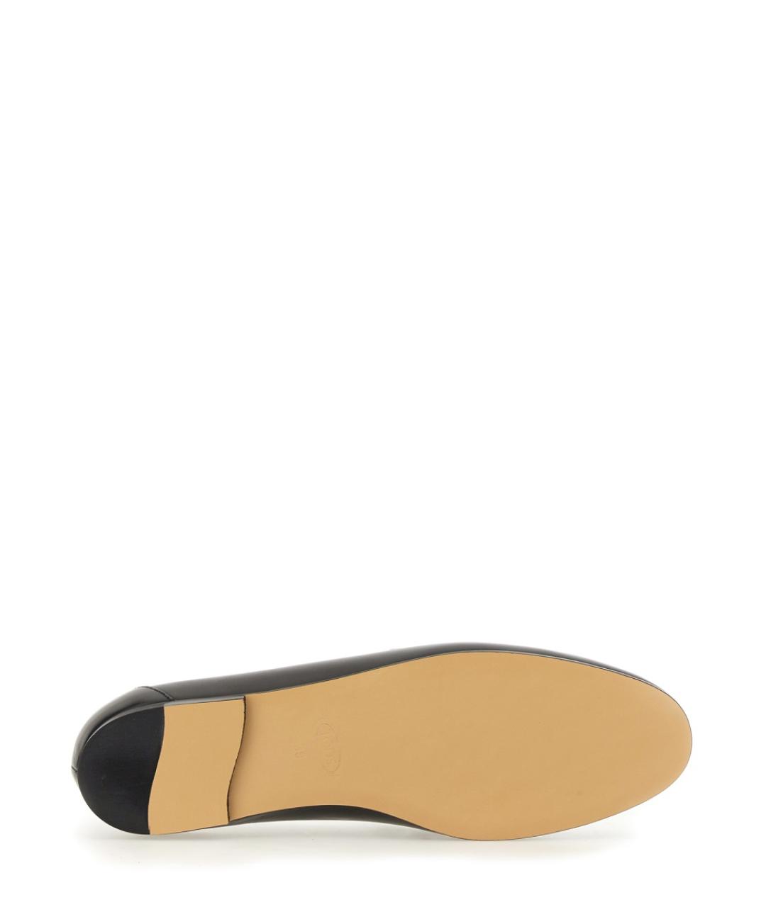 TOD'S Черные кожаные лоферы, фото 6