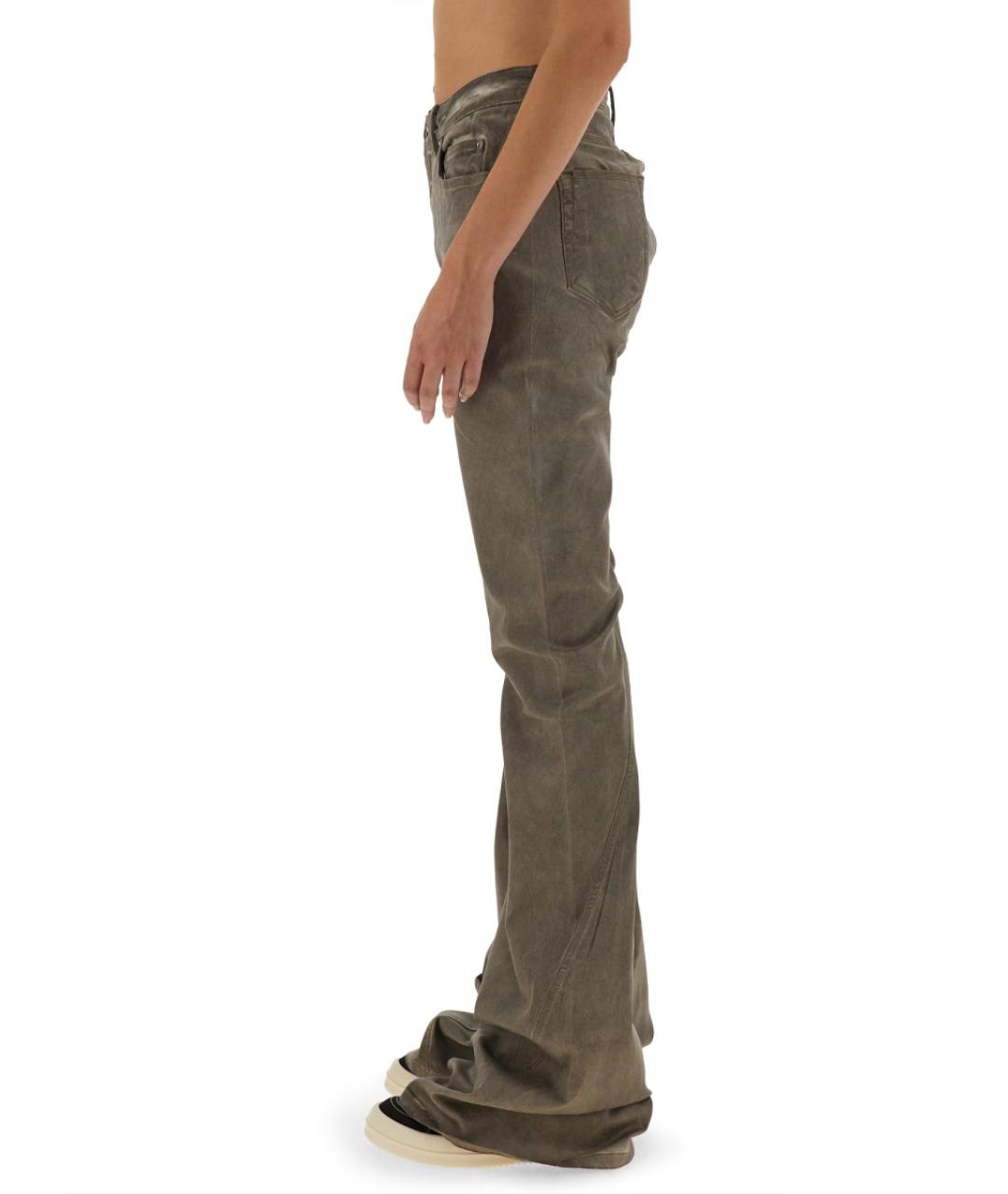 RICK OWENS DRKSHDW Бежевые хлопко-полиэстеровые прямые джинсы, фото 4