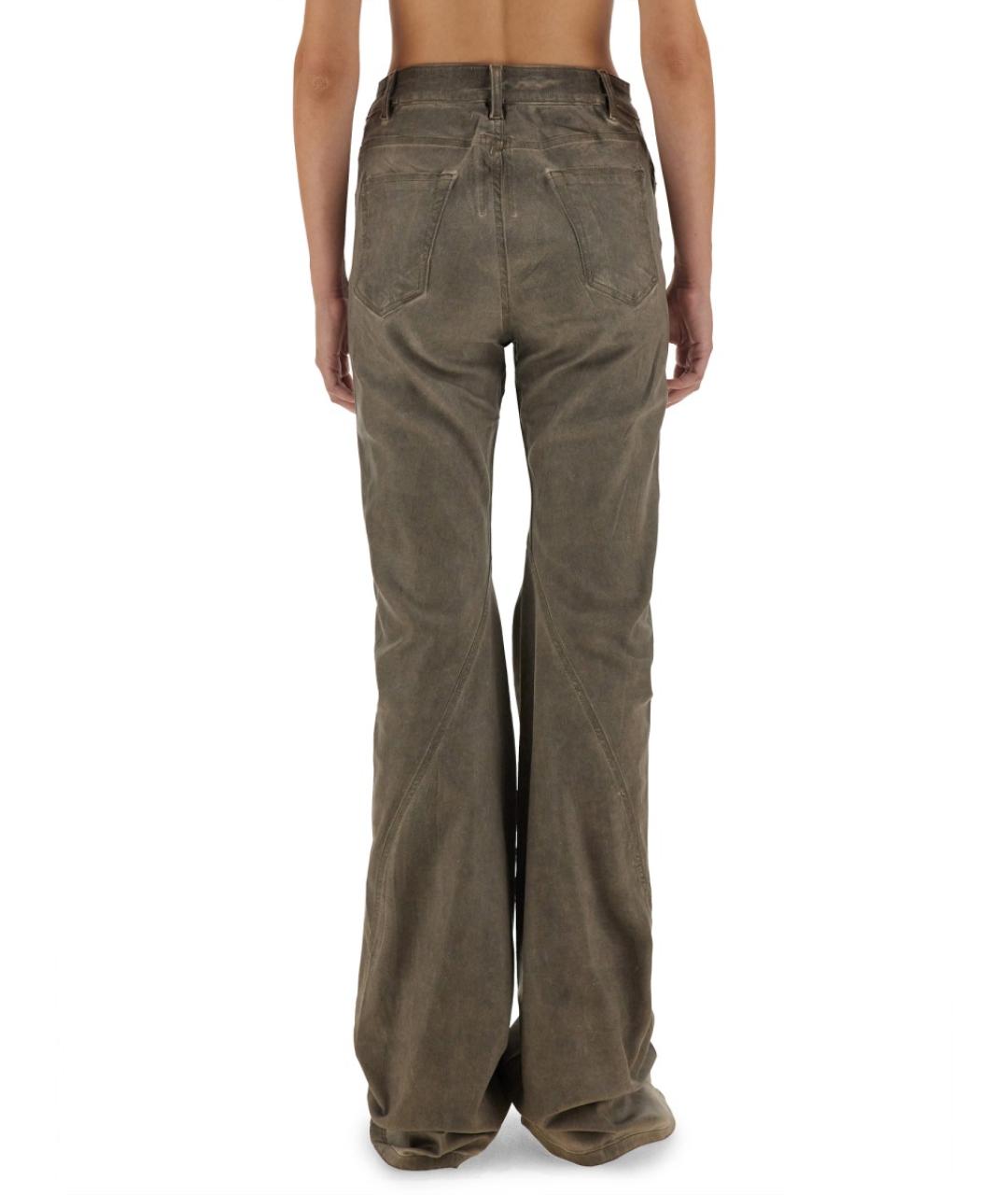 RICK OWENS DRKSHDW Бежевые хлопко-полиэстеровые прямые джинсы, фото 3