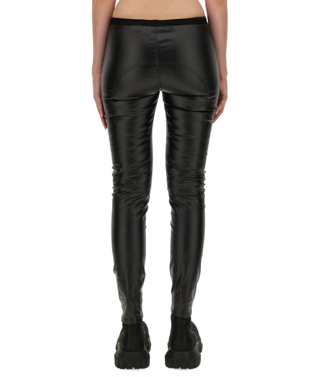 RICK OWENS Черные хлопковые прямые брюки, фото 4