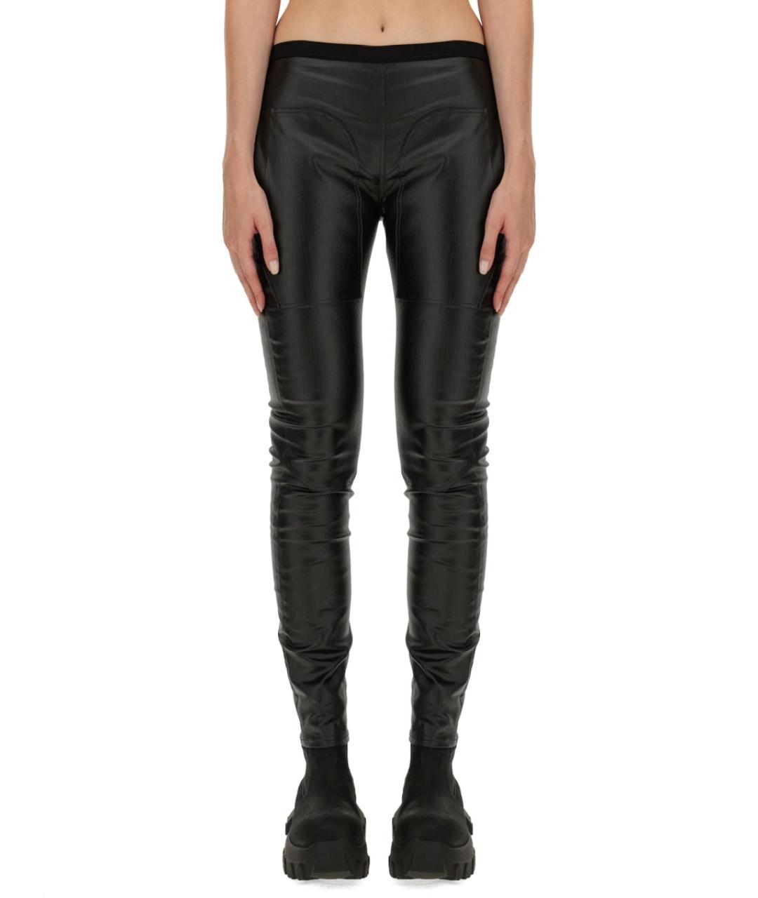 RICK OWENS Черные хлопковые прямые брюки, фото 2