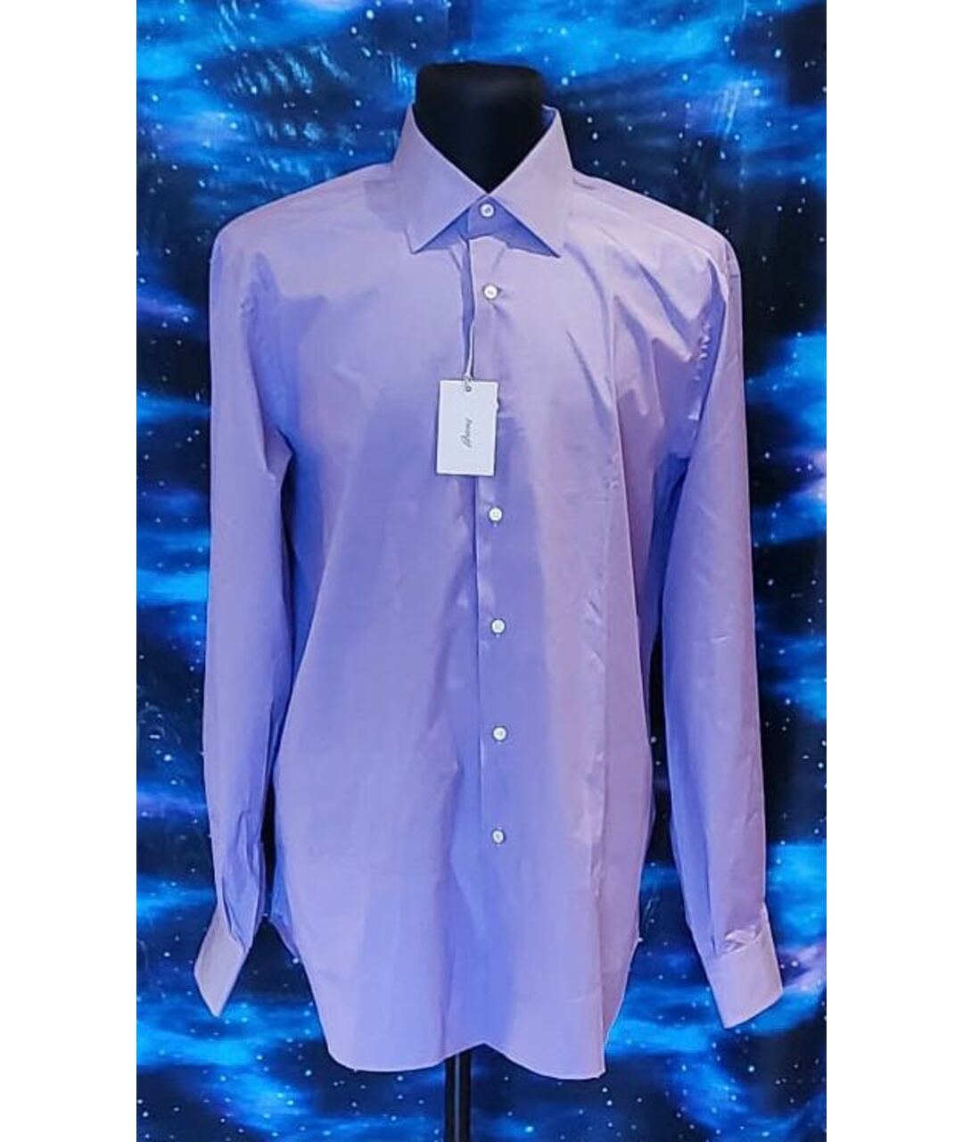 BRIONI Фиолетовая хлопковая классическая рубашка, фото 6