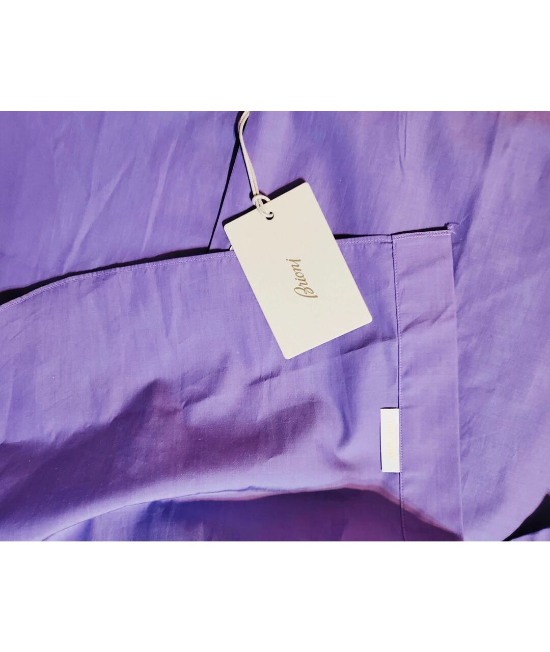 BRIONI Фиолетовая хлопковая классическая рубашка, фото 4