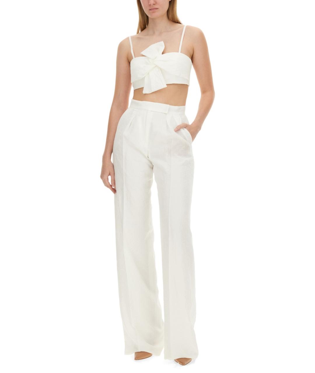 MAX MARA Белая ацетатная блузы, фото 2