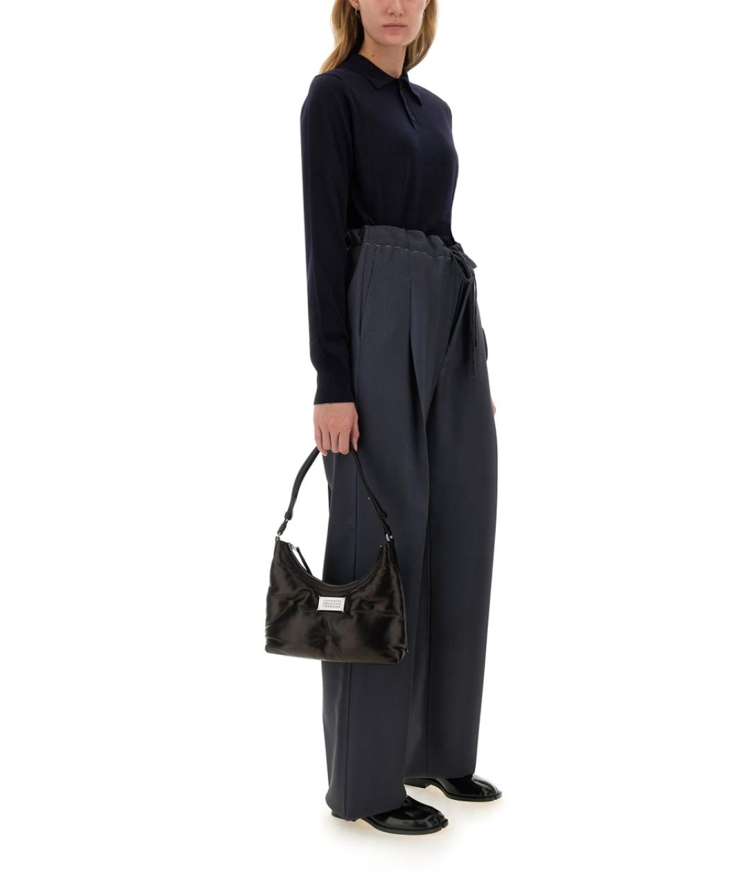 MAISON MARGIELA Серые шерстяные прямые брюки, фото 3