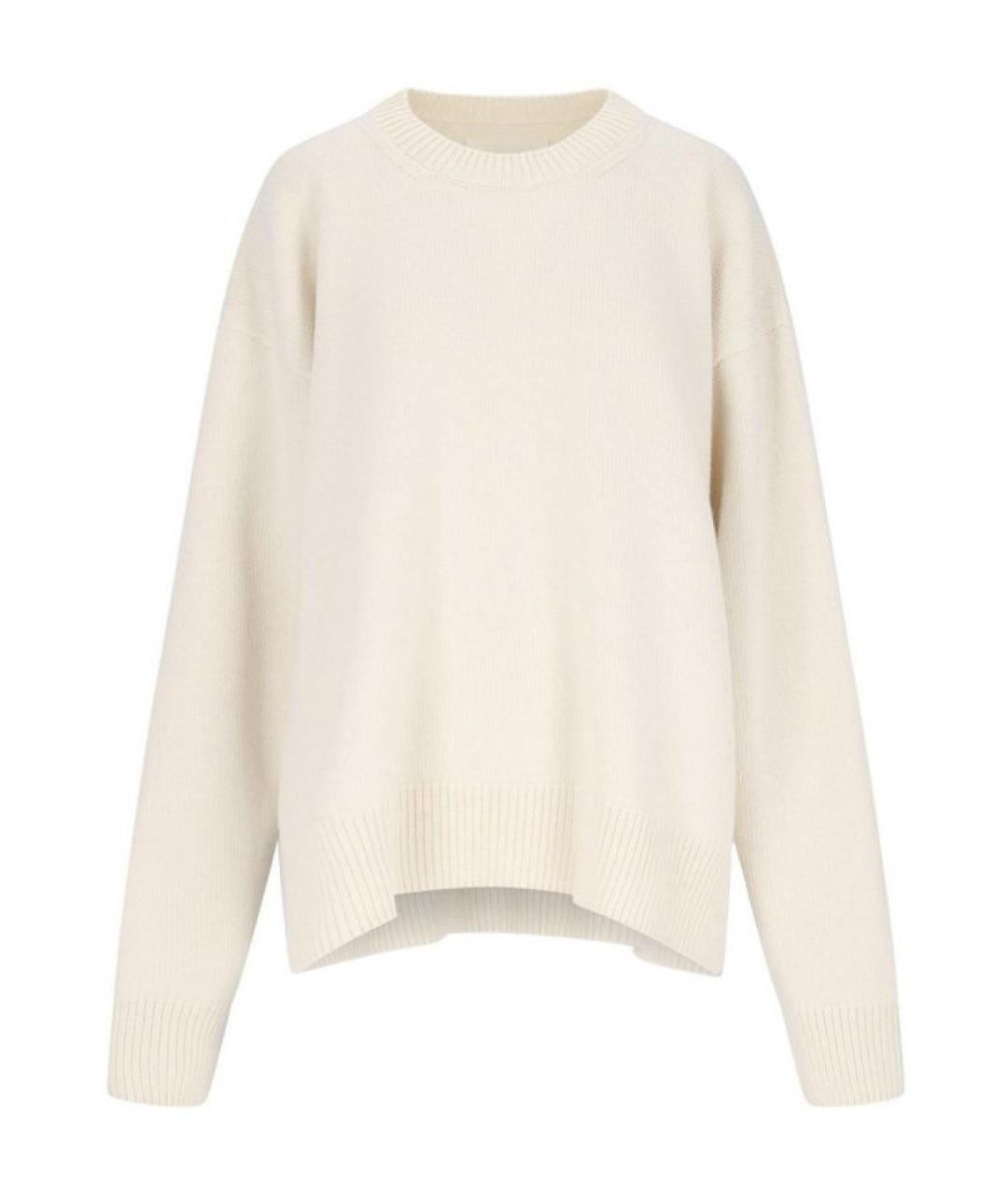 JIL SANDER Белый шерстяной джемпер / свитер, фото 1