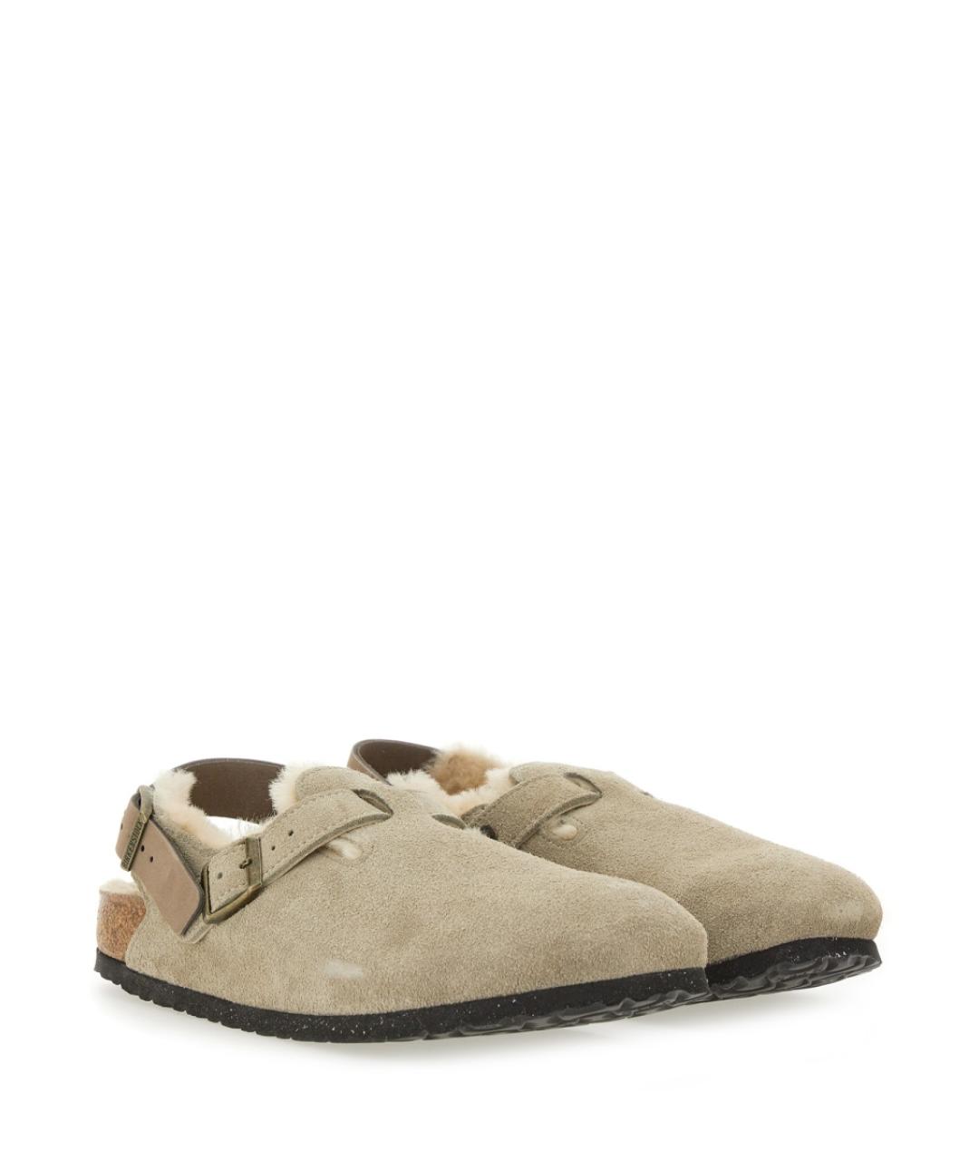 BIRKENSTOCK Бежевые нубуковые сандалии, фото 2