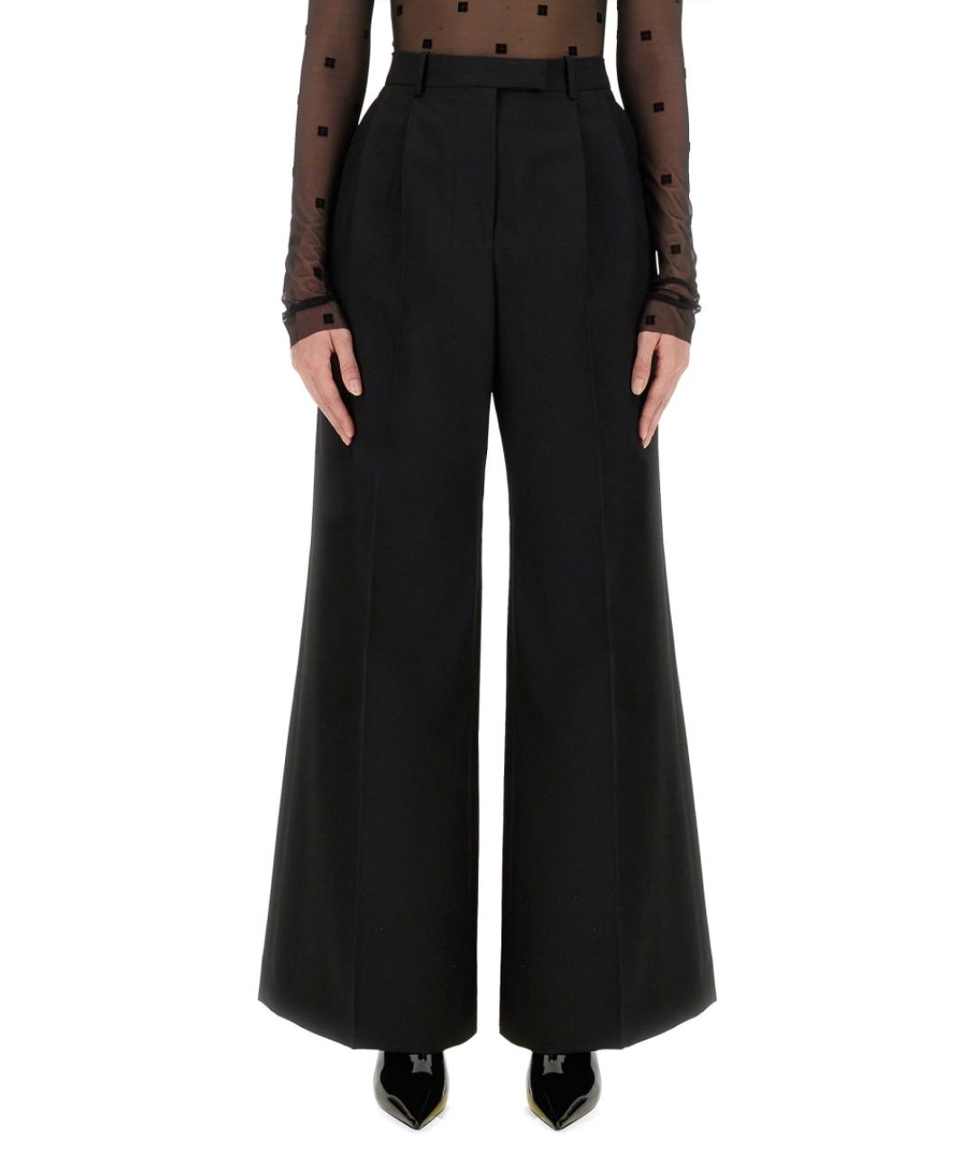 GIVENCHY Черные шерстяные прямые брюки, фото 5