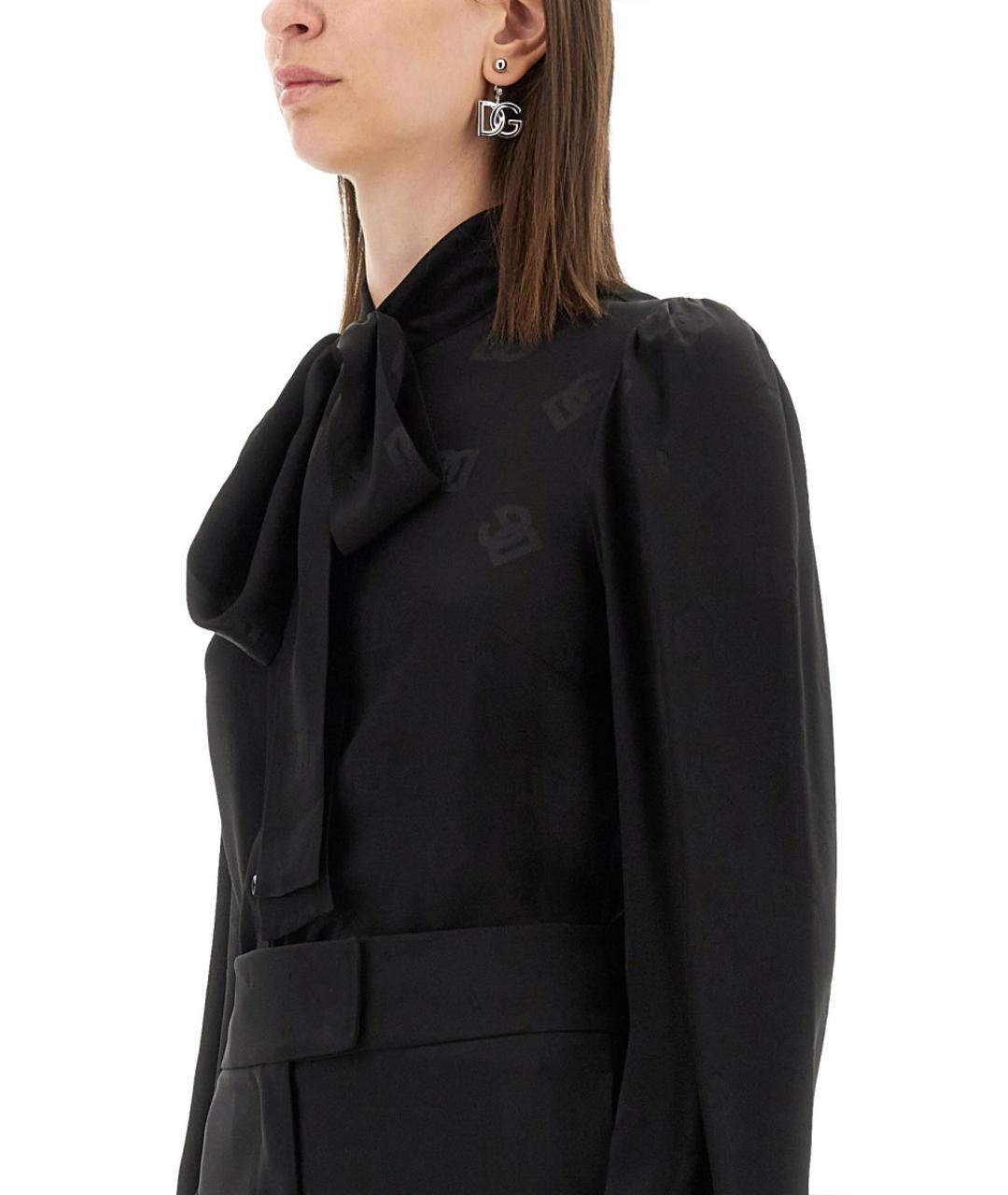 DOLCE&GABBANA Черная шелковая рубашка, фото 2