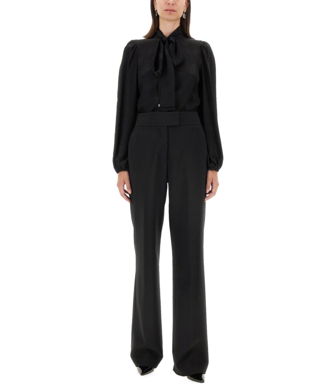 DOLCE&GABBANA Черная шелковая рубашка, фото 4