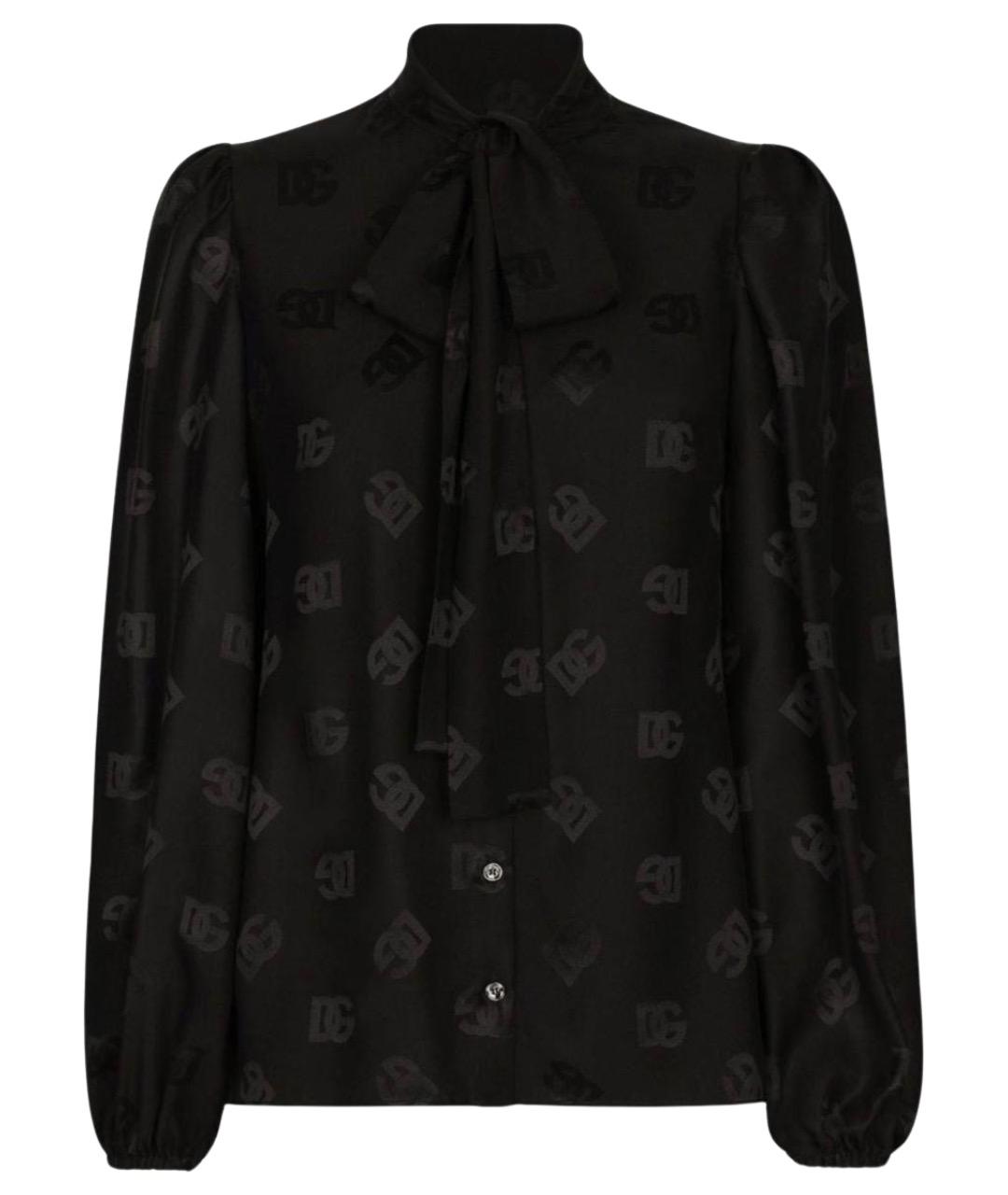 DOLCE&GABBANA Черная шелковая рубашка, фото 1