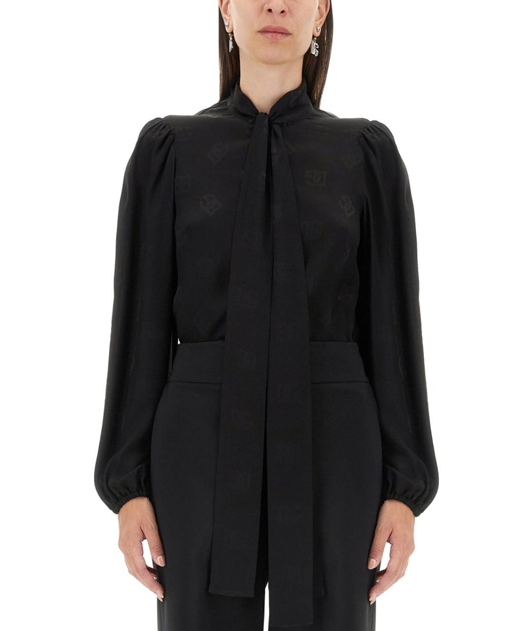 DOLCE&GABBANA Черная шелковая рубашка, фото 3