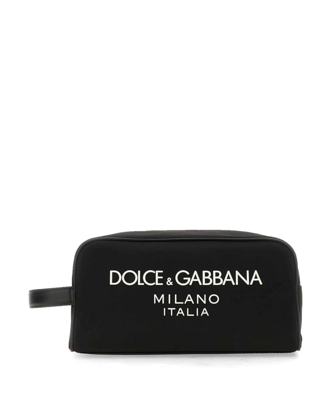 DOLCE&GABBANA Черная синтетическая барсетка, фото 1