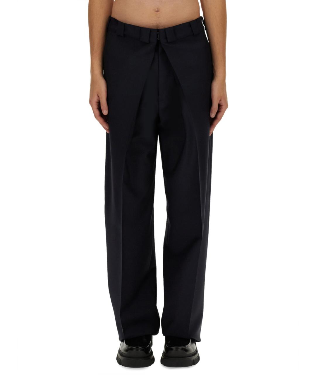 GIVENCHY Синие шерстяные повседневные брюки, фото 2