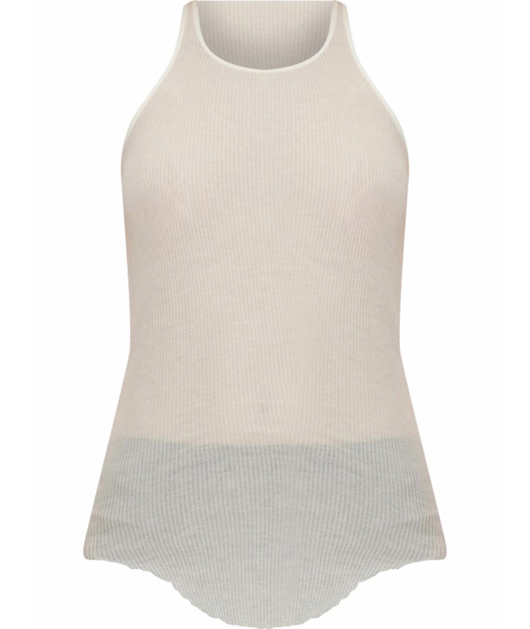 RICK OWENS Белая вискозная майка, фото 1