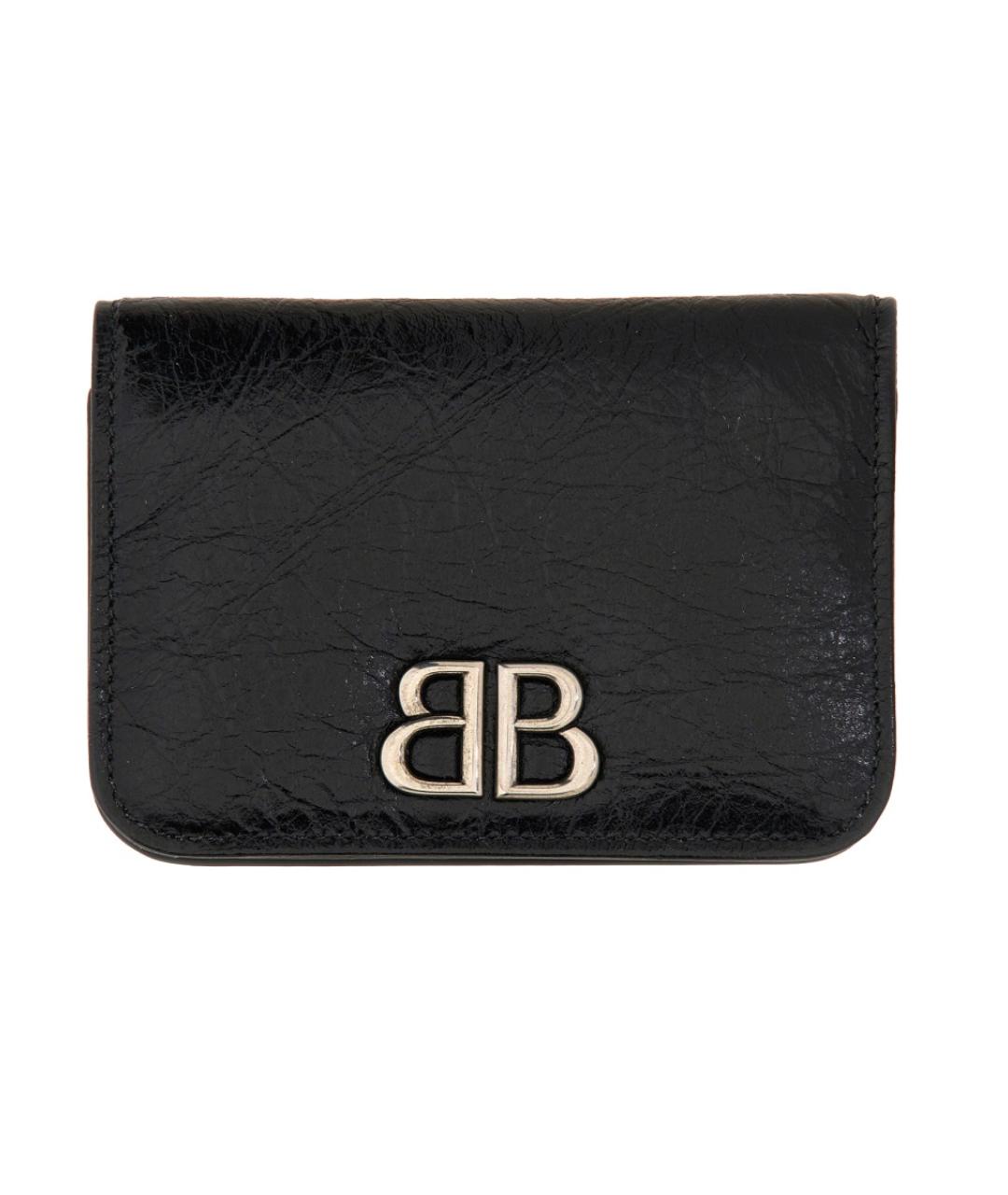 BALENCIAGA Черный кожаный кошелек, фото 1
